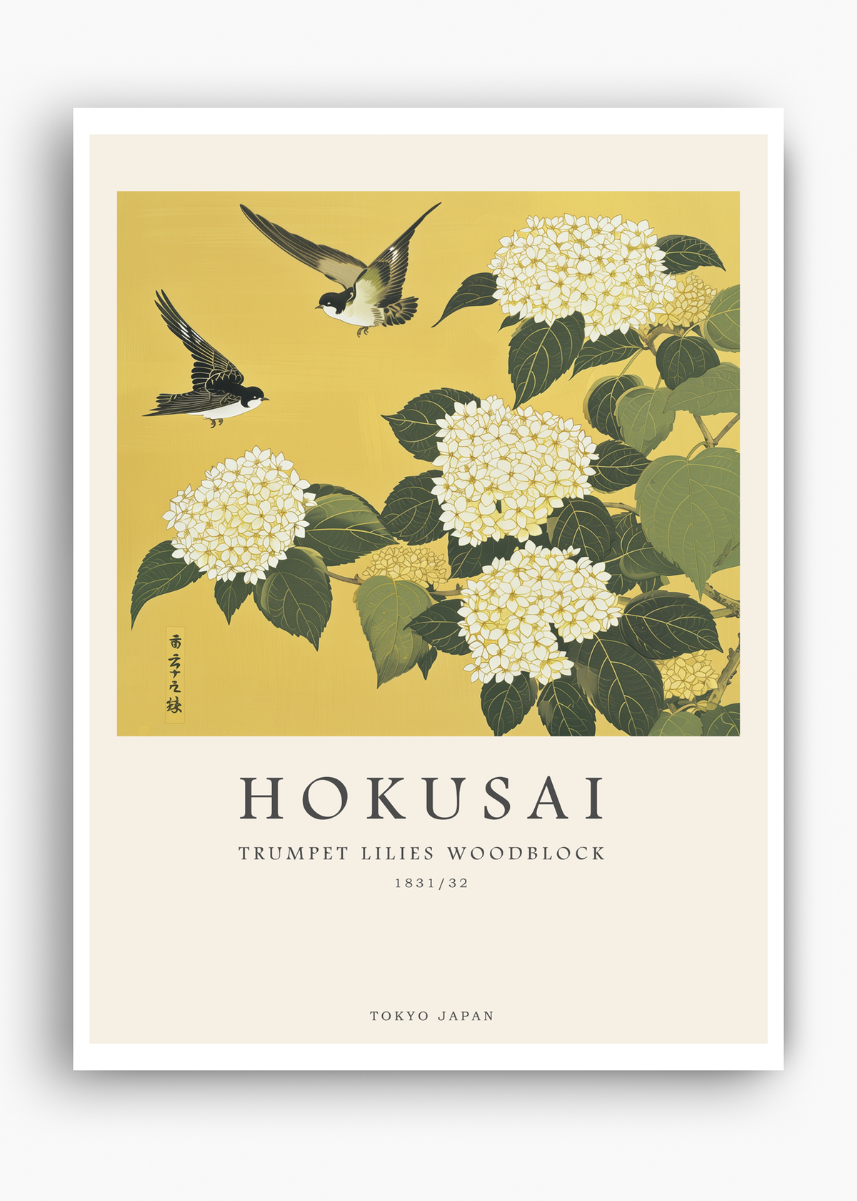 Quadro Japones Hokusai Lilies - 10
