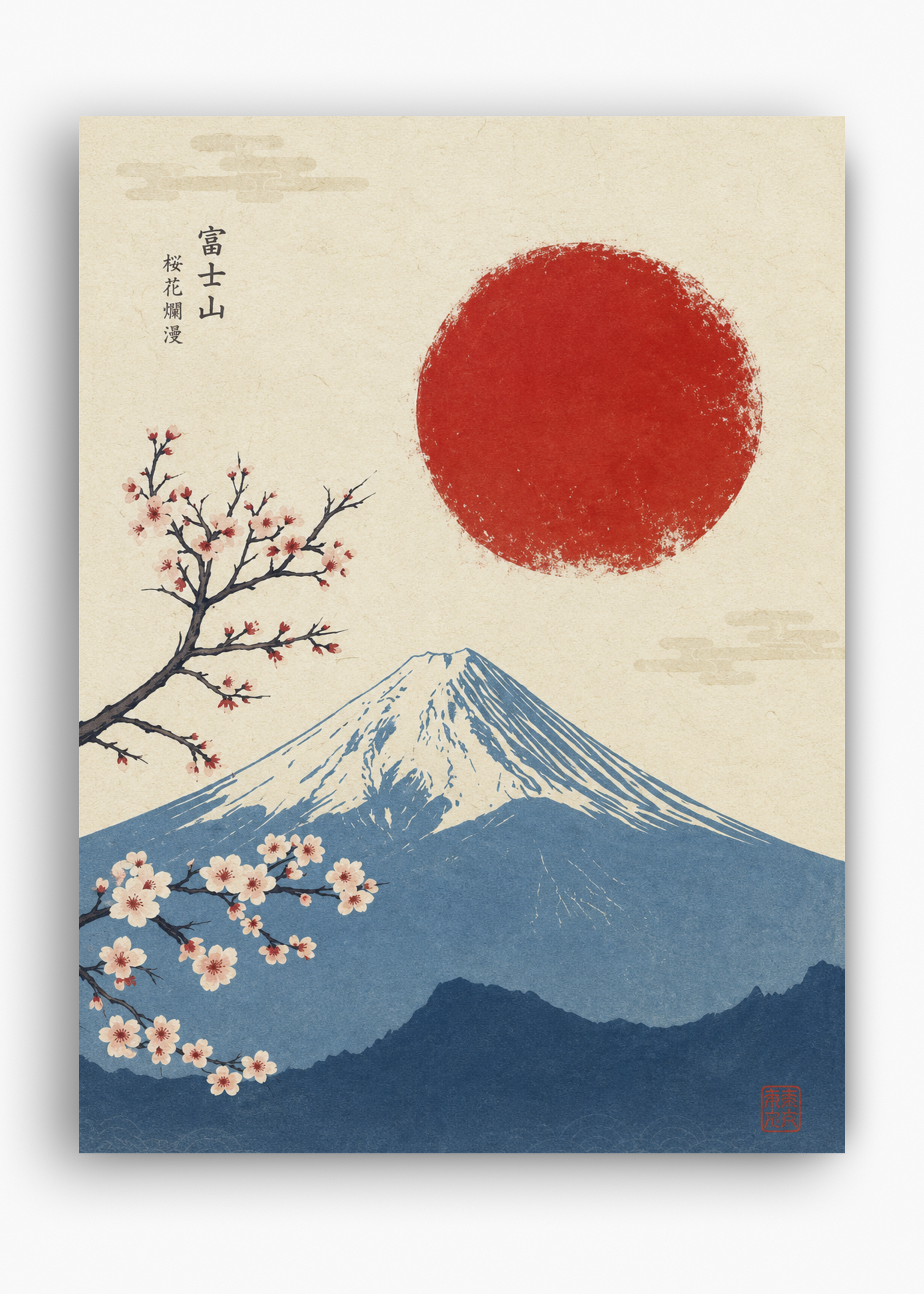 Quadro Japonês Sakura Fuji - 10