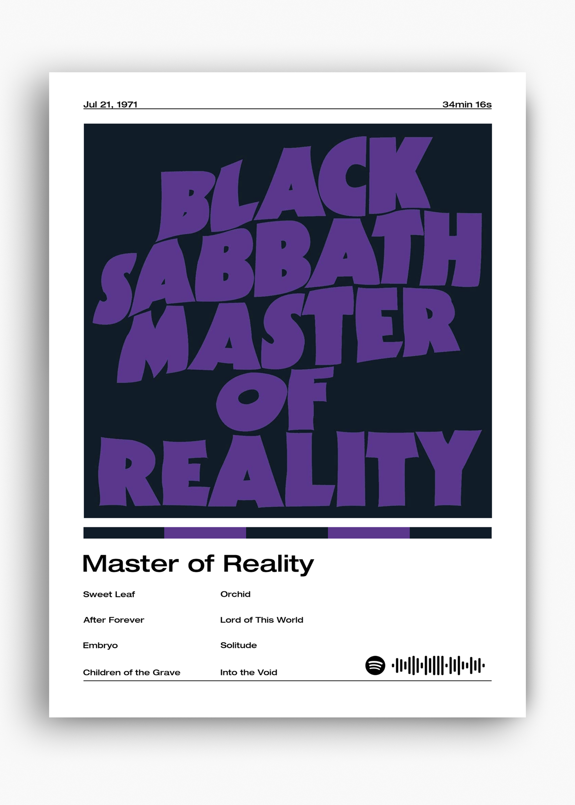Quadro Metallica Master of Reality - 10