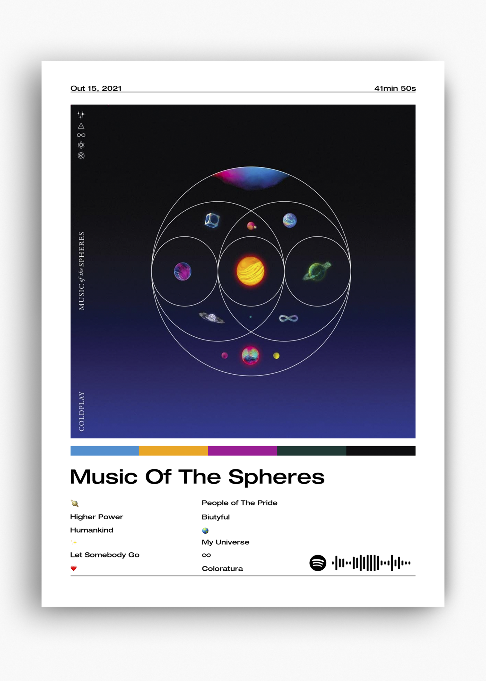 Quadro Coldplay Music Of The Spheres - 10