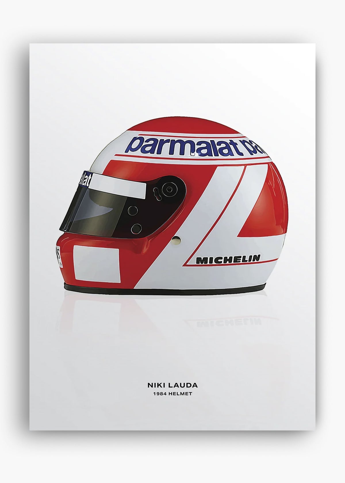 Quadro decorativo Niki Lauda 1984 — arte de automobilismo para parede | Cübe Quadros