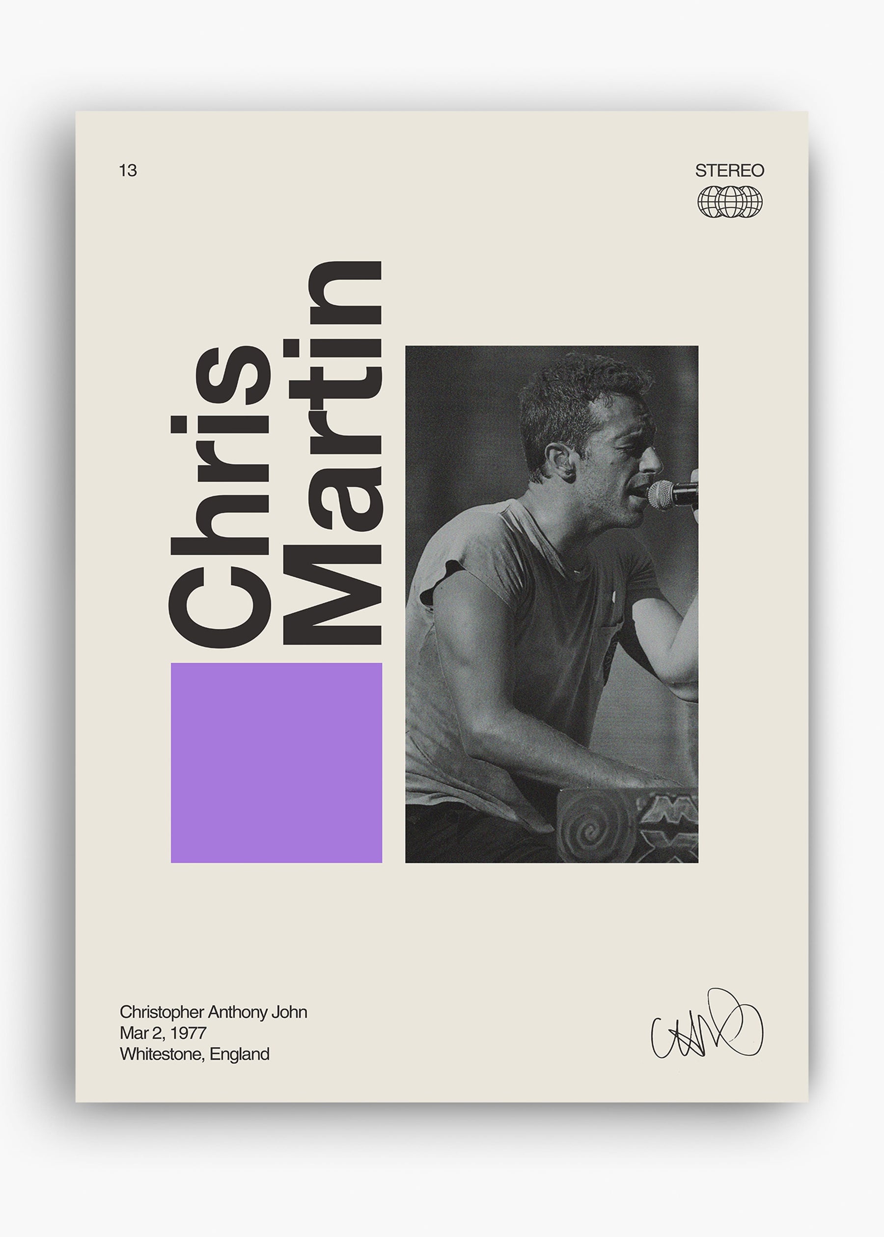 Quadro Signature Chris Martin