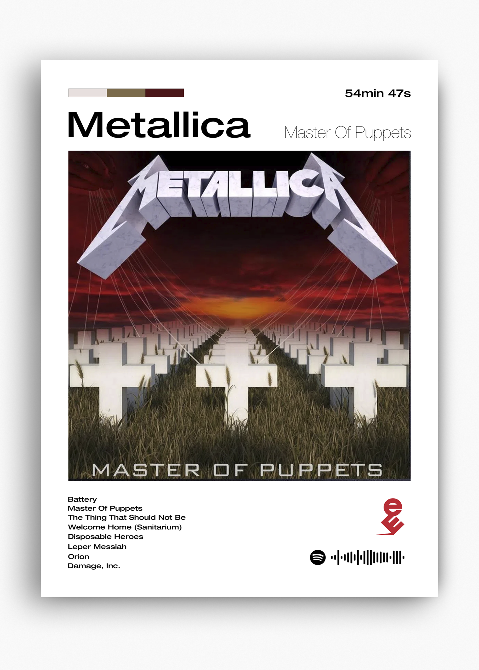 Quadro Metallica Master of Puppets - 10
