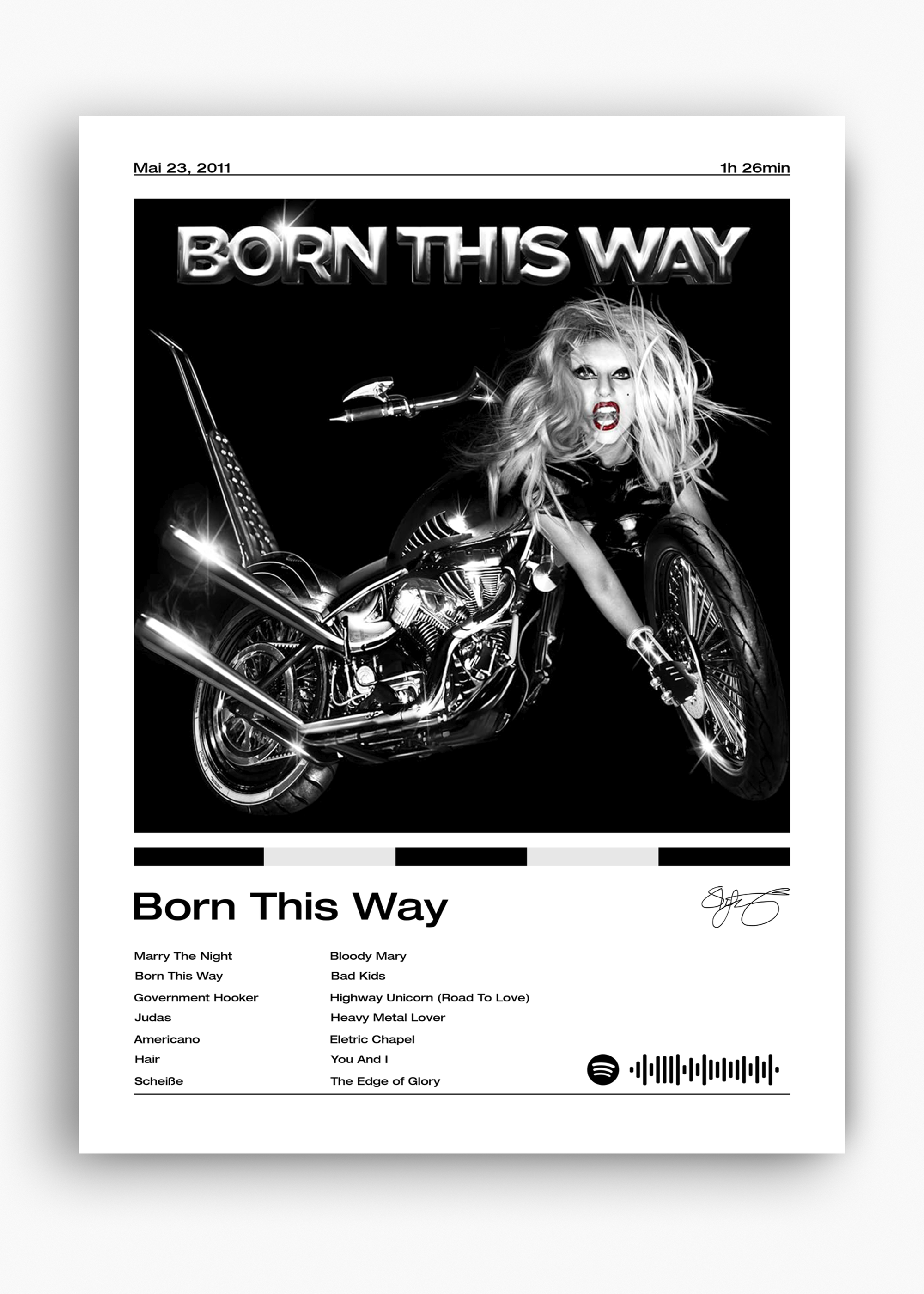 Quadro Lady Gaga Born This Way - 10