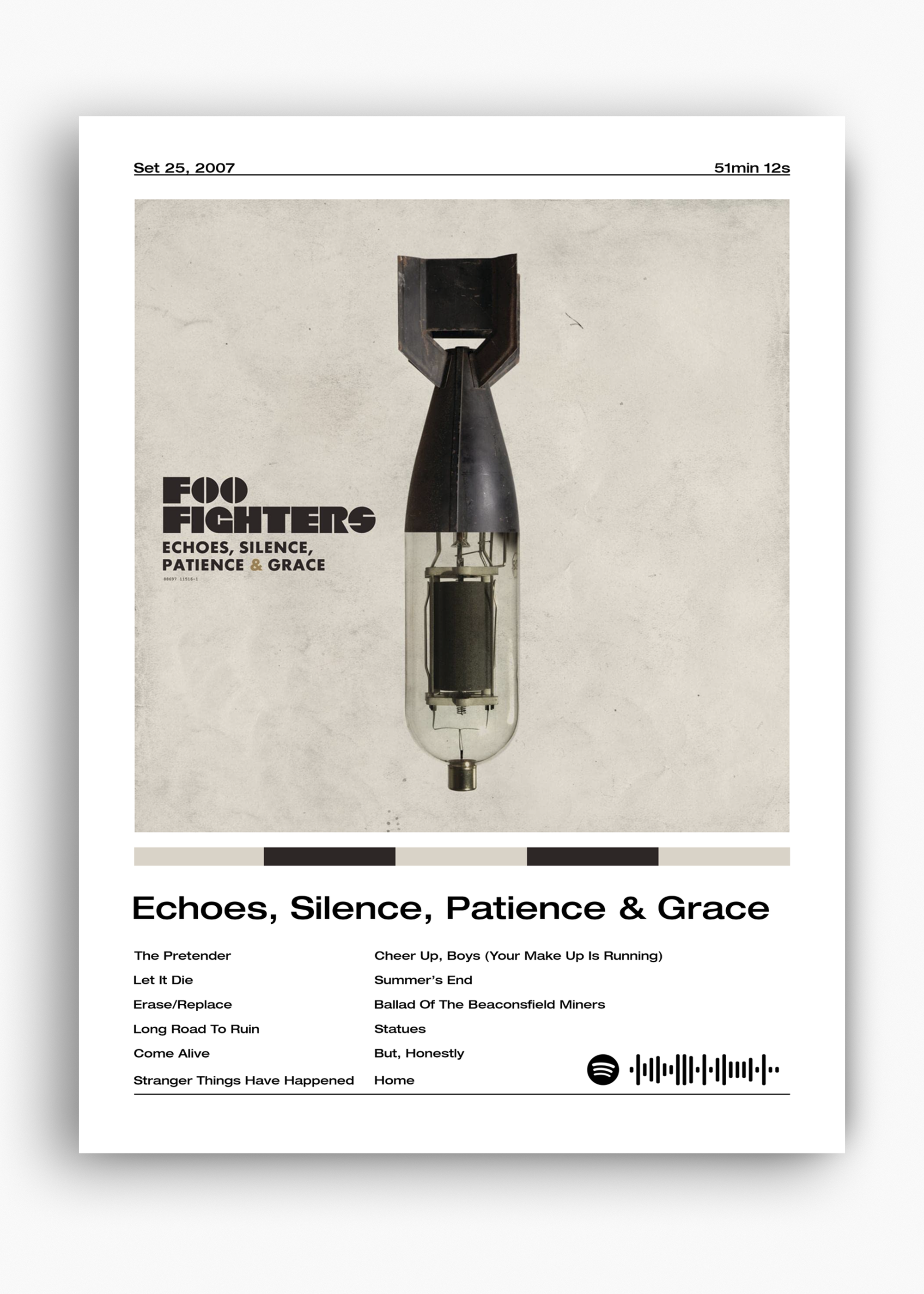 Quadro Foo Fighters Echoes, Silence, Patience & Grace - 10