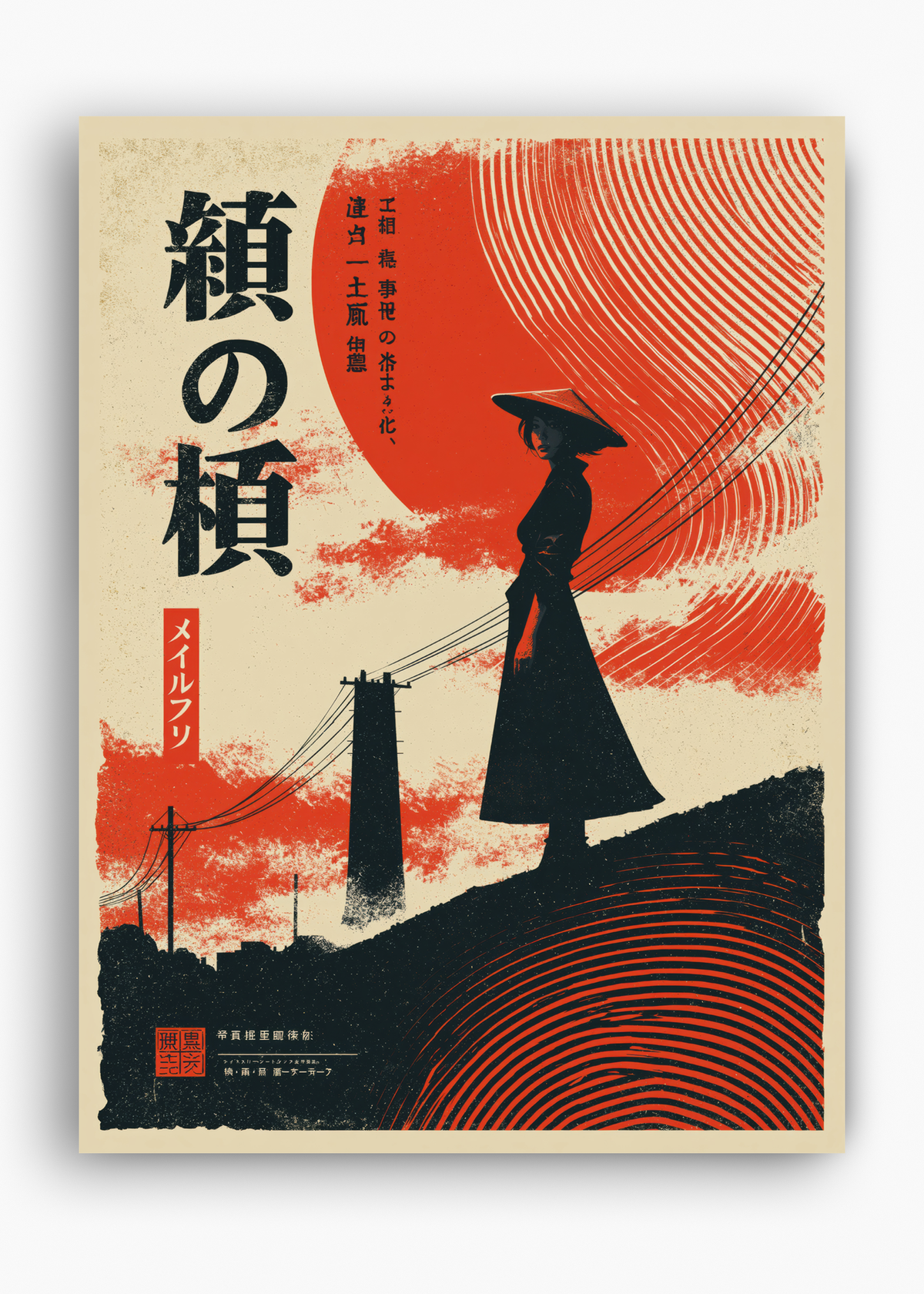 Quadro Japonês Ronin Silhouette - 10