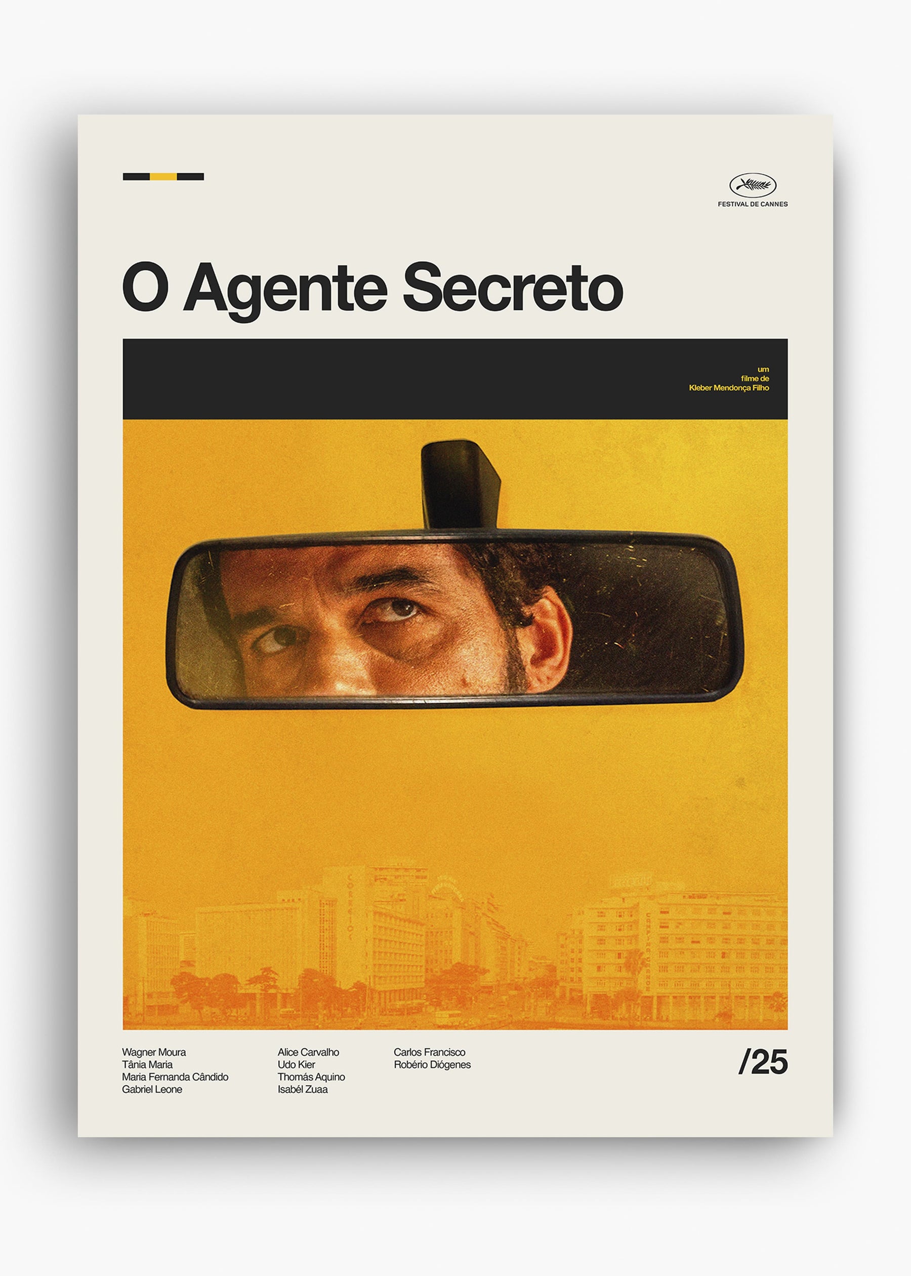 Quadro O Agente Secreto - Wagner Moura