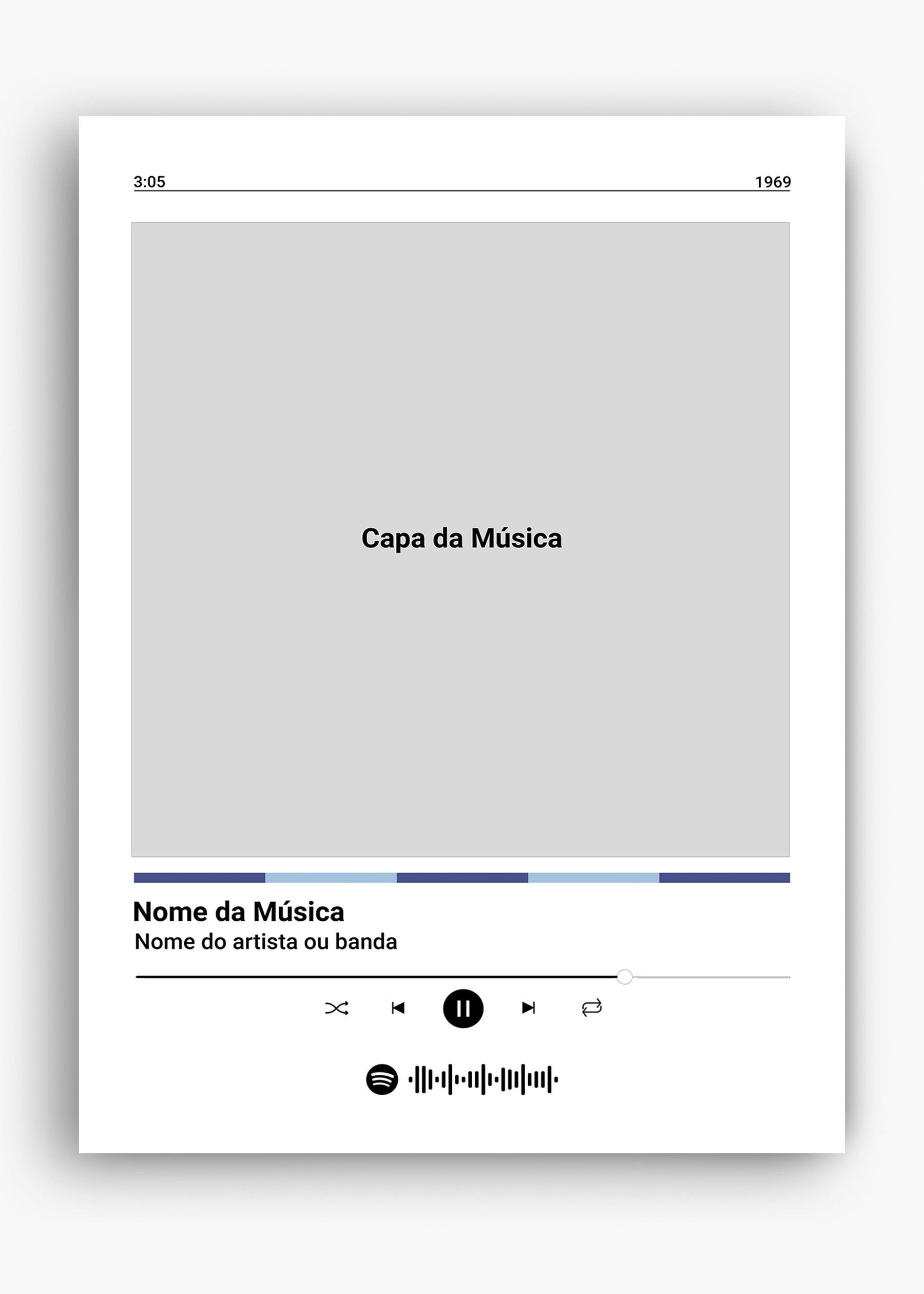 Quadro Spotify Personalizável - Música