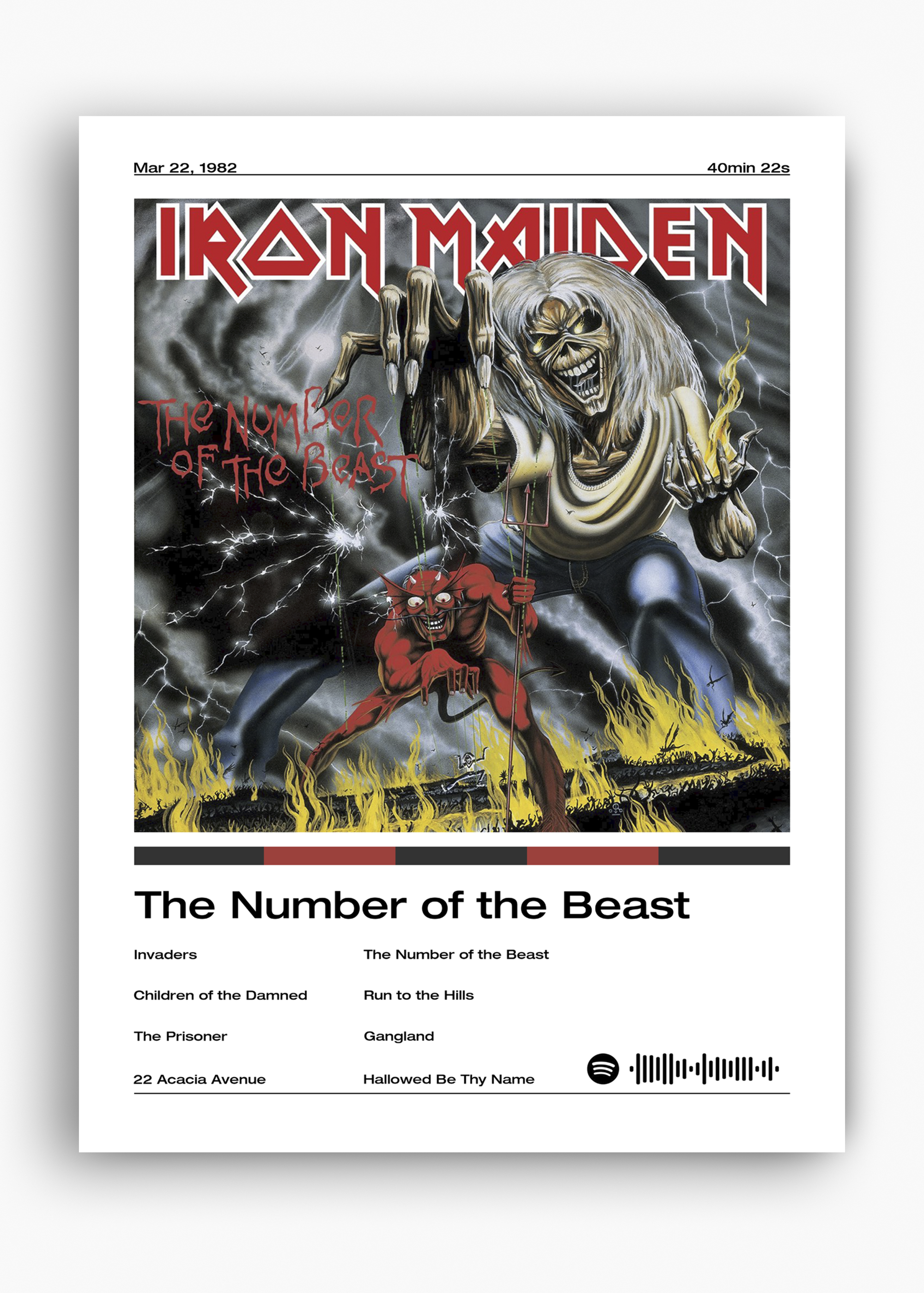 Quadro Iron Maiden The Number of the Beast - 10