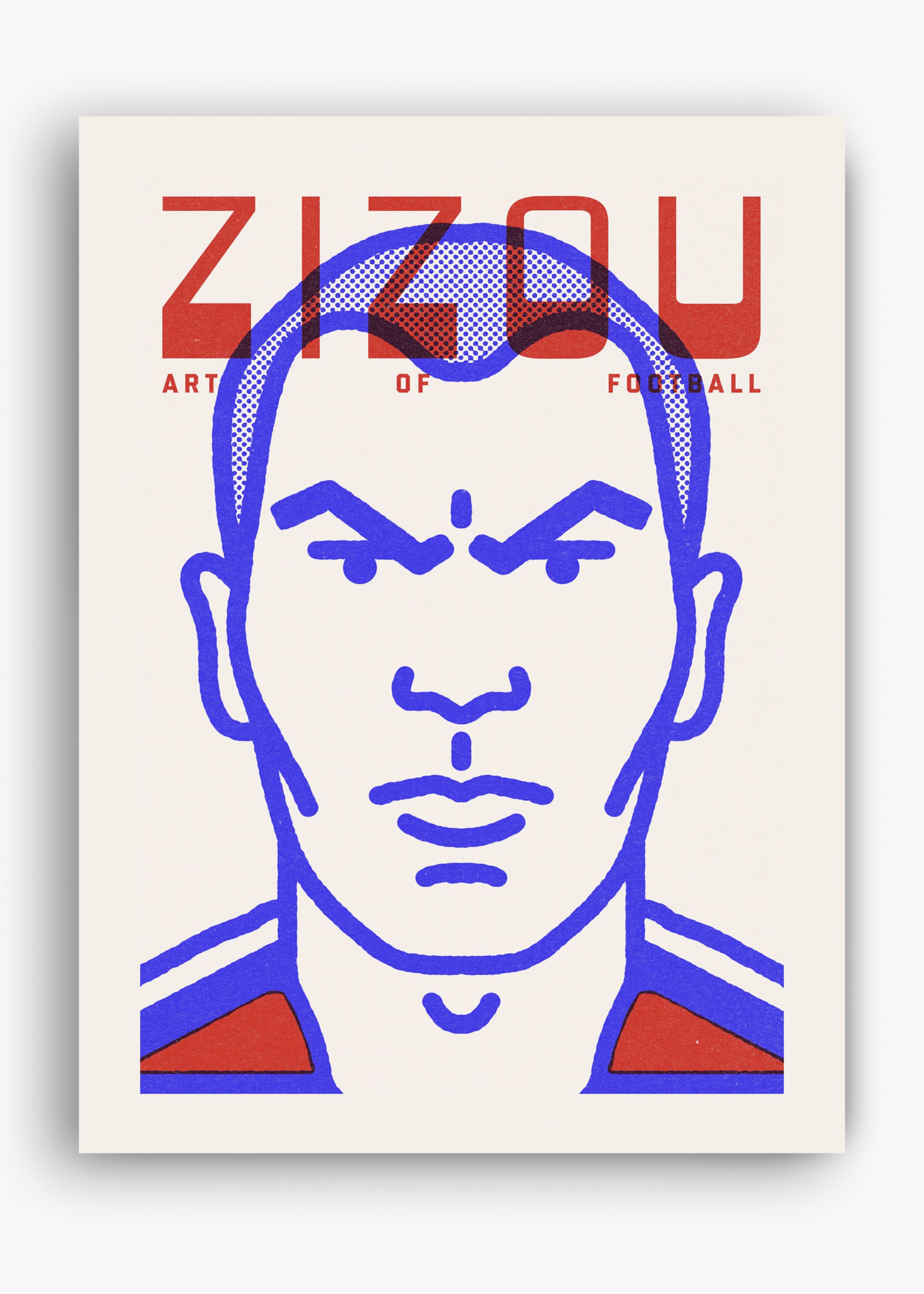 Quadro decorativo Zinedine Zidane — arte de futebol para parede | Cübe Quadros