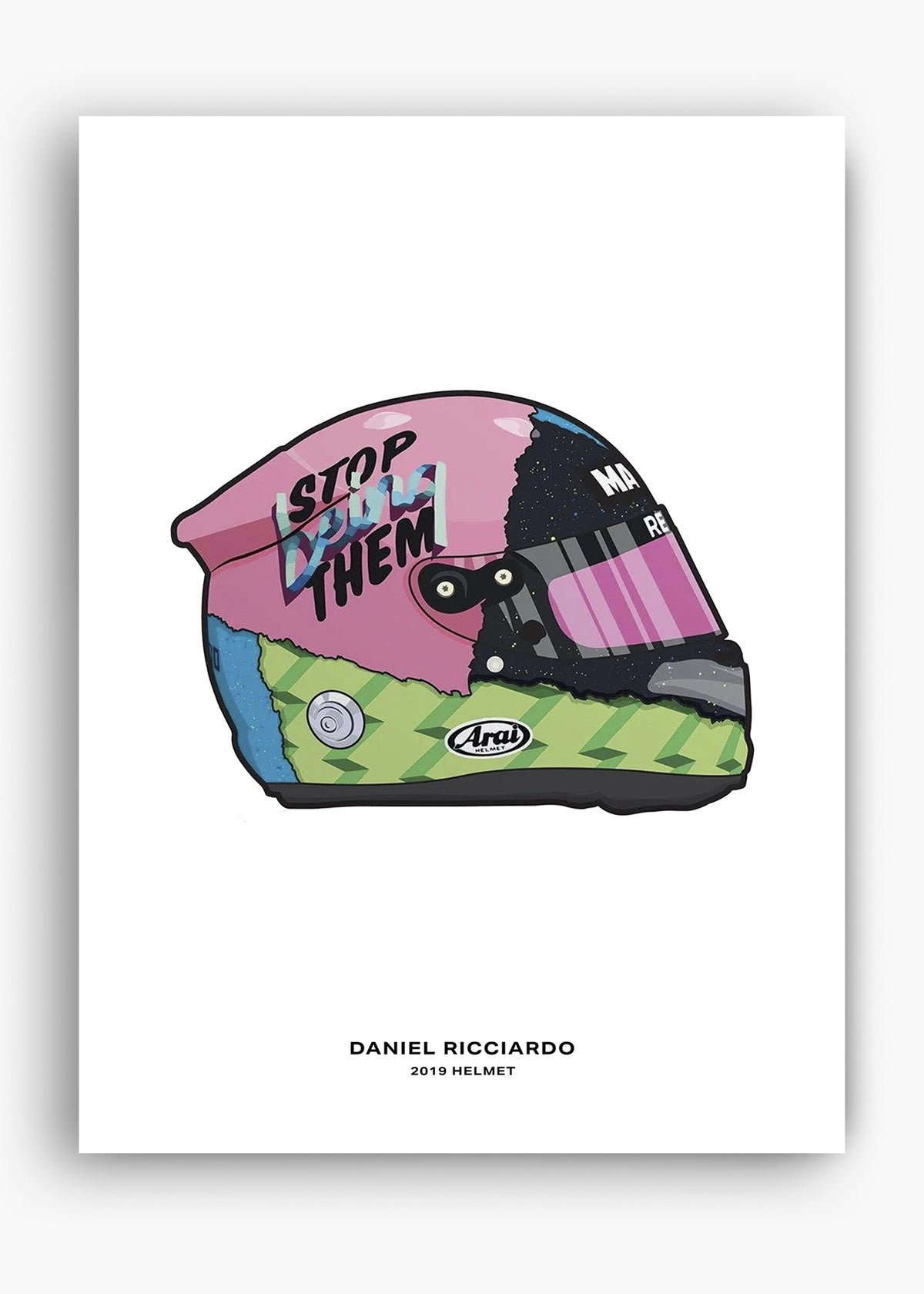 Quadro decorativo Daniel Ricciardo 2019 — arte de automobilismo para parede | Cübe Quadros