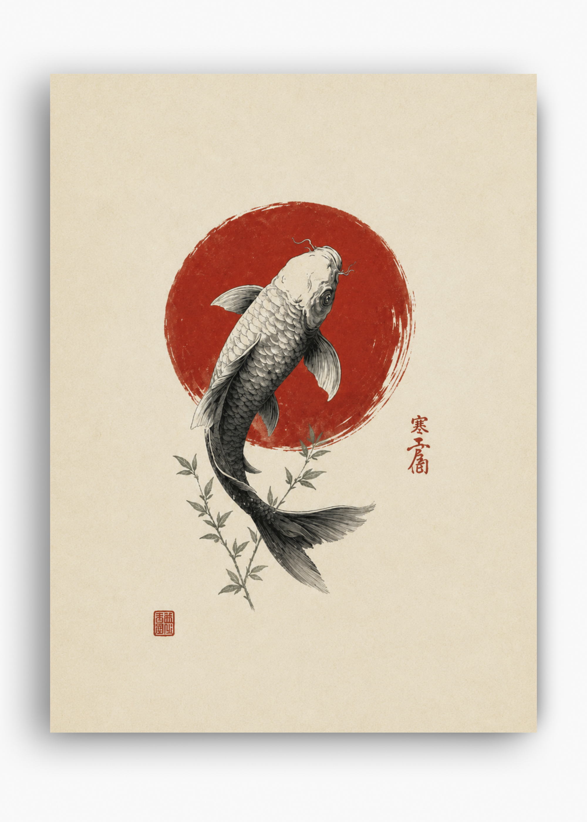 Quadro Japonês Koi Enso - 10