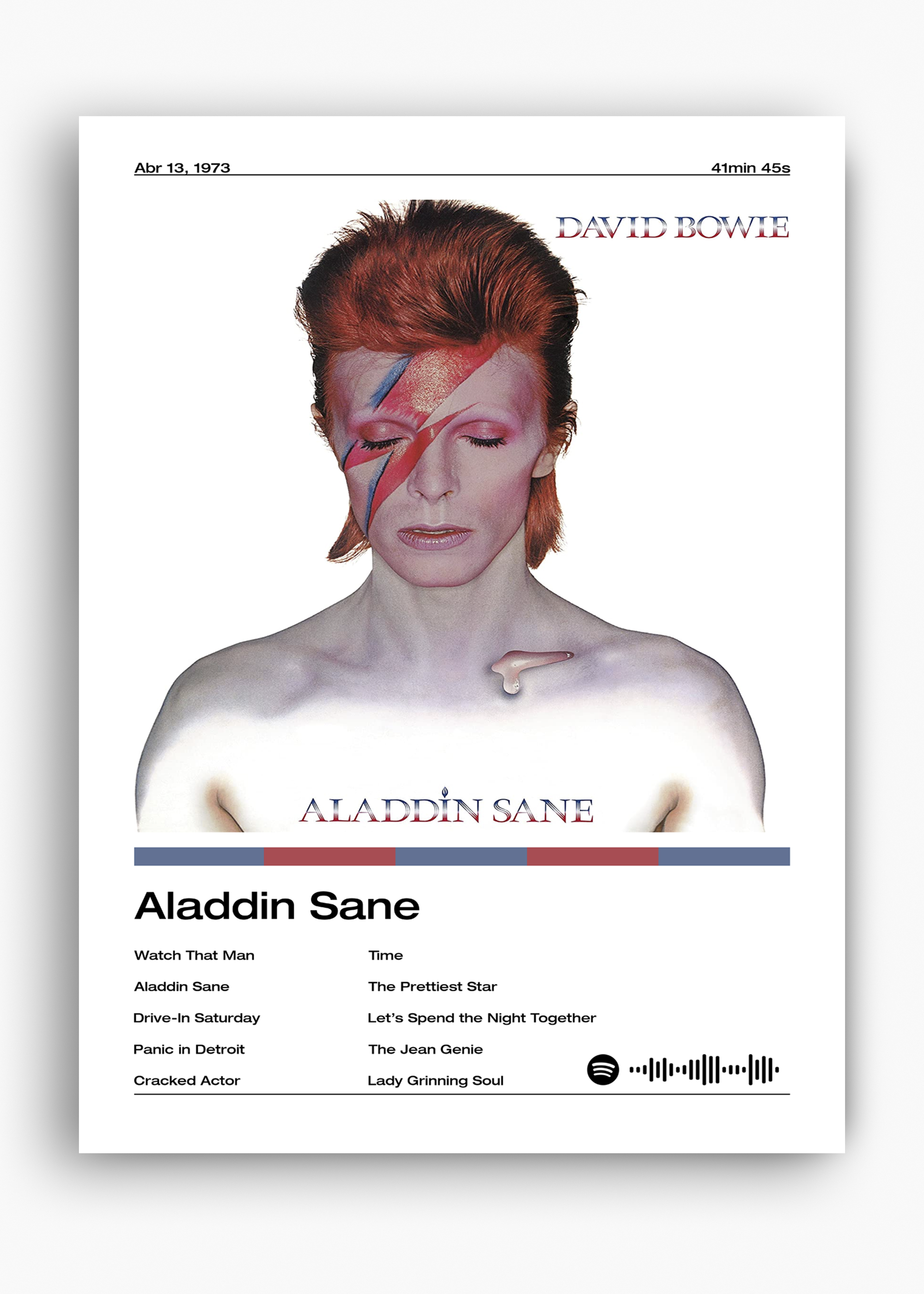 Quadro David Bowie Aladdin Sane - 10