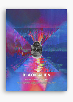 Quadro Black Allien Abaixo de Zero Hello Hell Capa