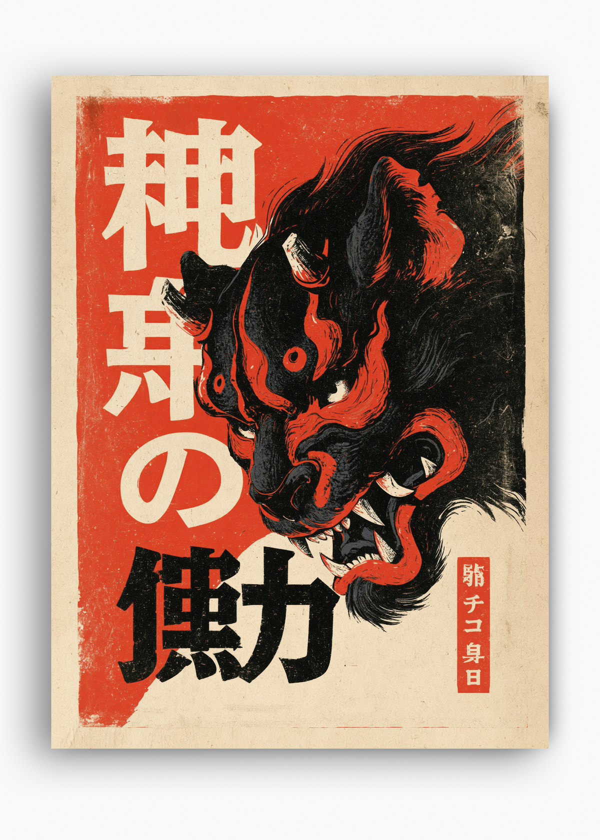 Quadro Japonês Shishi Raijin - 10