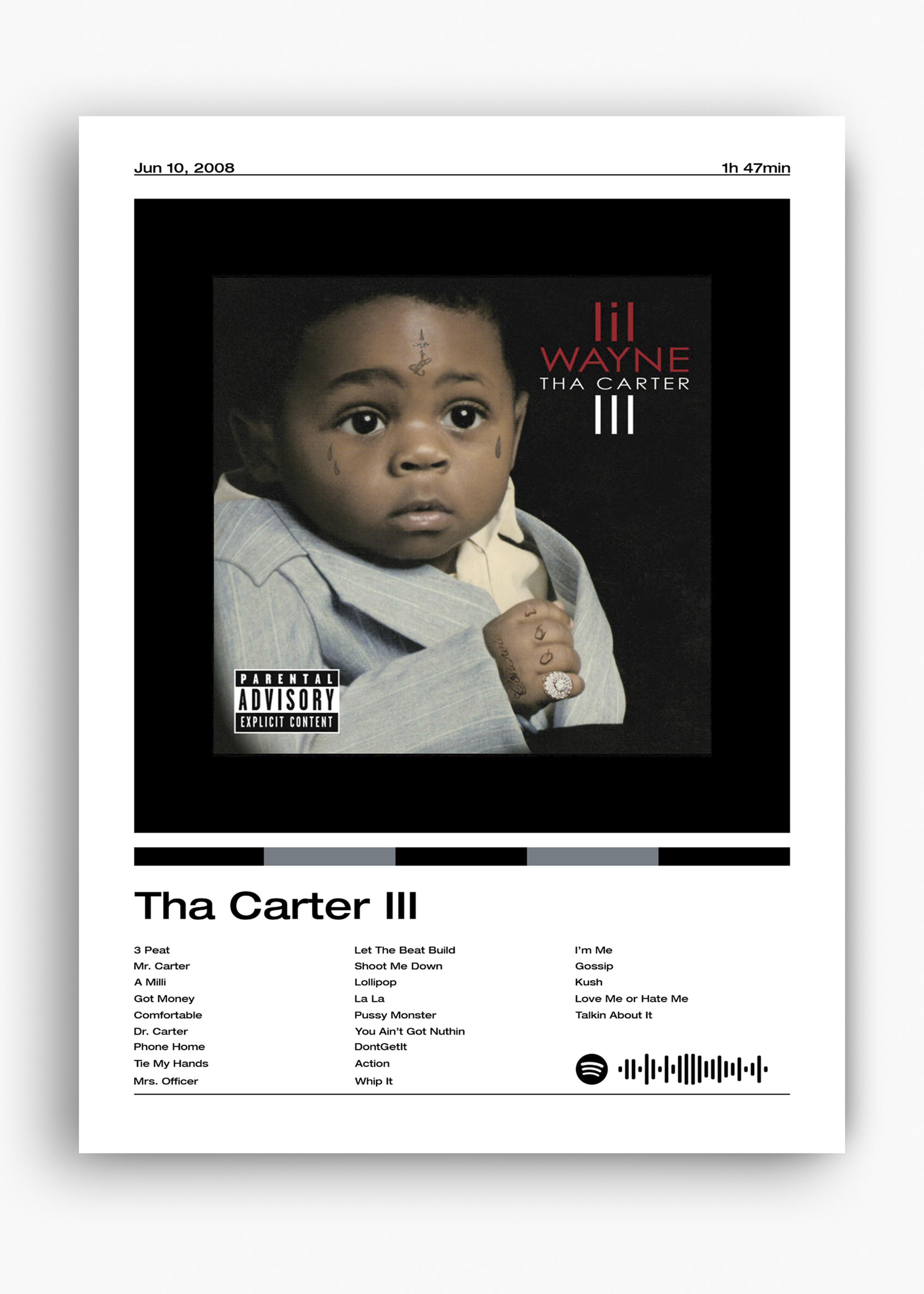 Quadro Lil Wayne Tha Carter III - 10