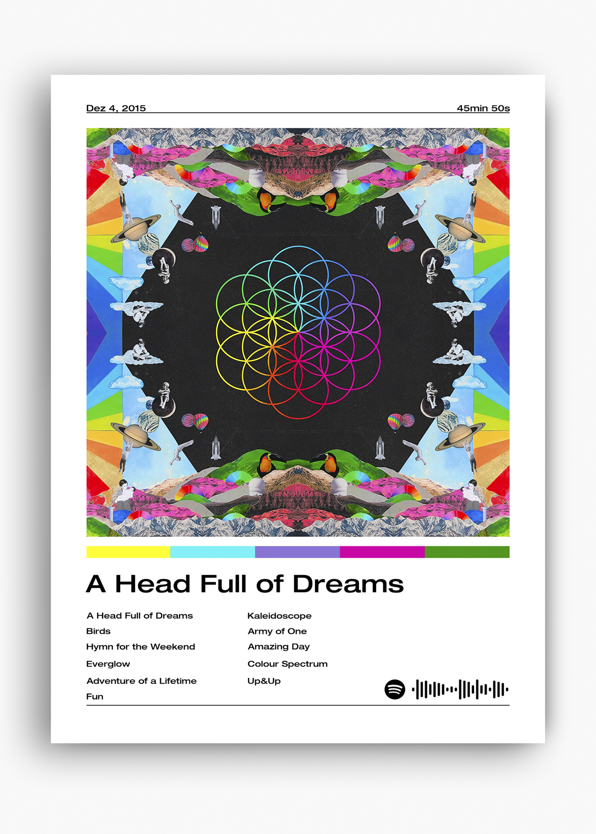 Quadro Coldplay A Head Full of Dreams - 10