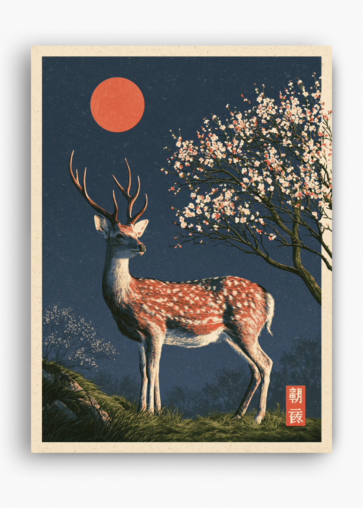 Quadro Japonês Sacred Deer - 10