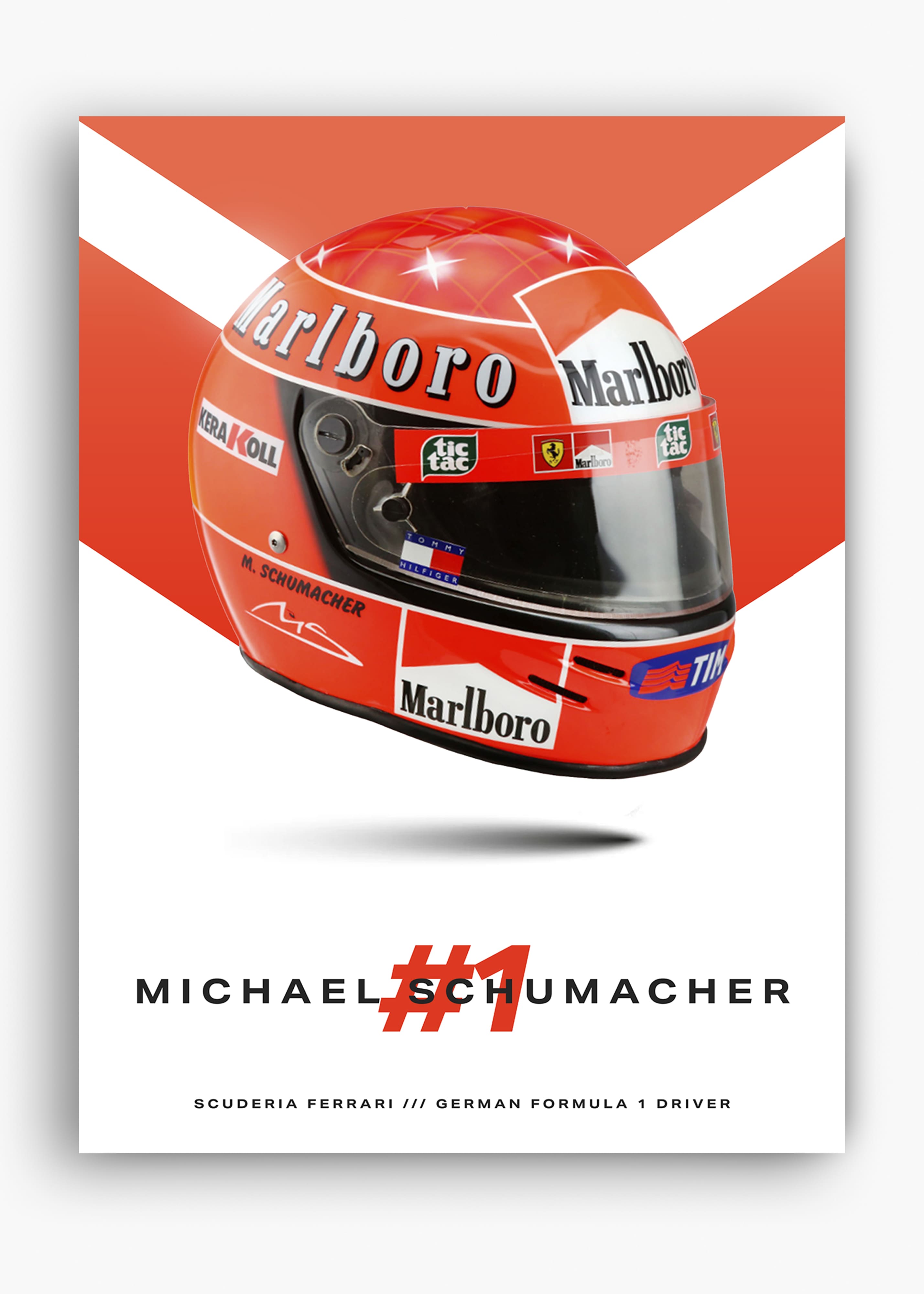 Quadro decorativo Michael Schumacher #1 — arte de automobilismo para parede | Cübe Quadros