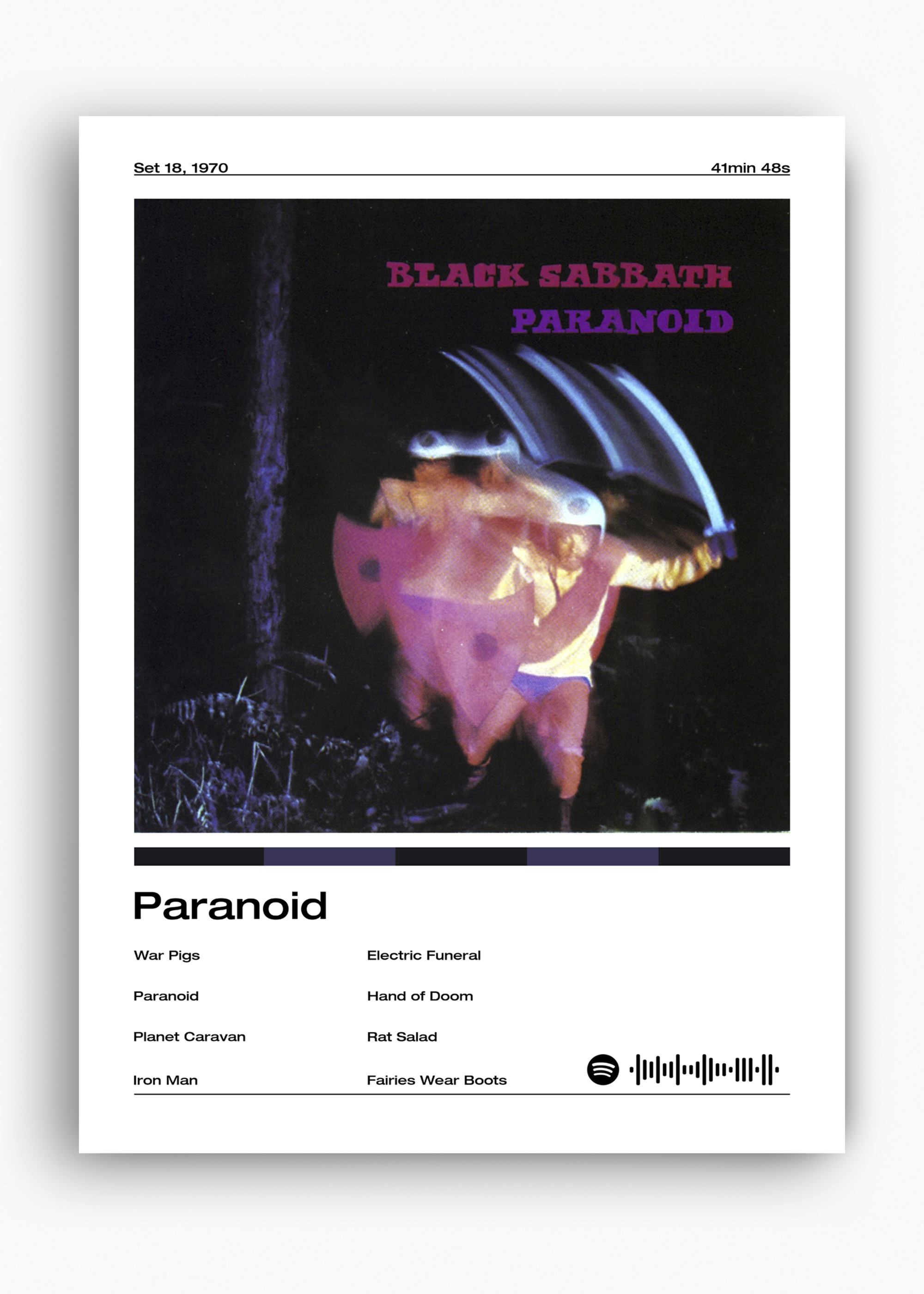 Quadro Black Sabbath Paranoid - 10