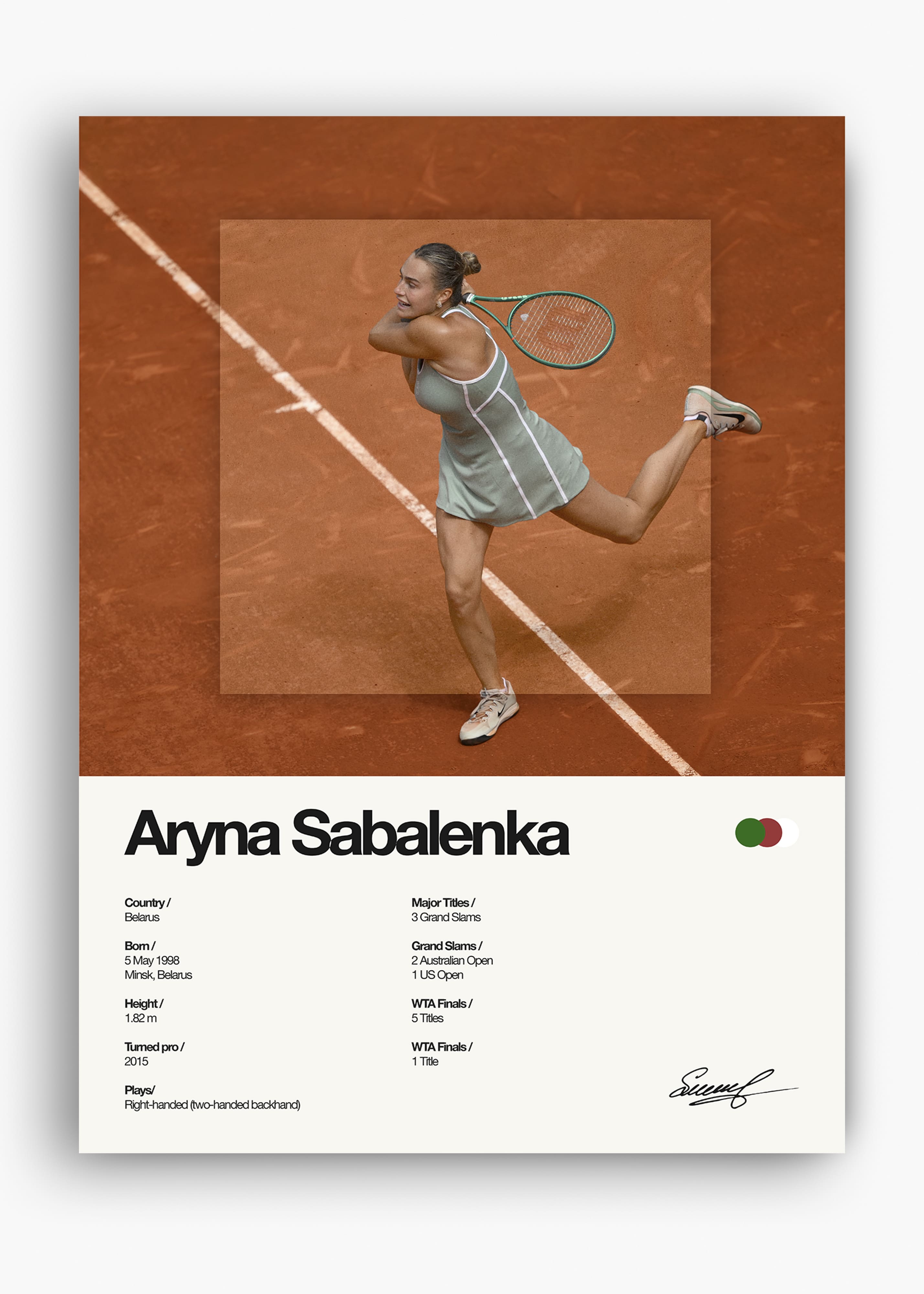 Quadro Aryna Sabalenka