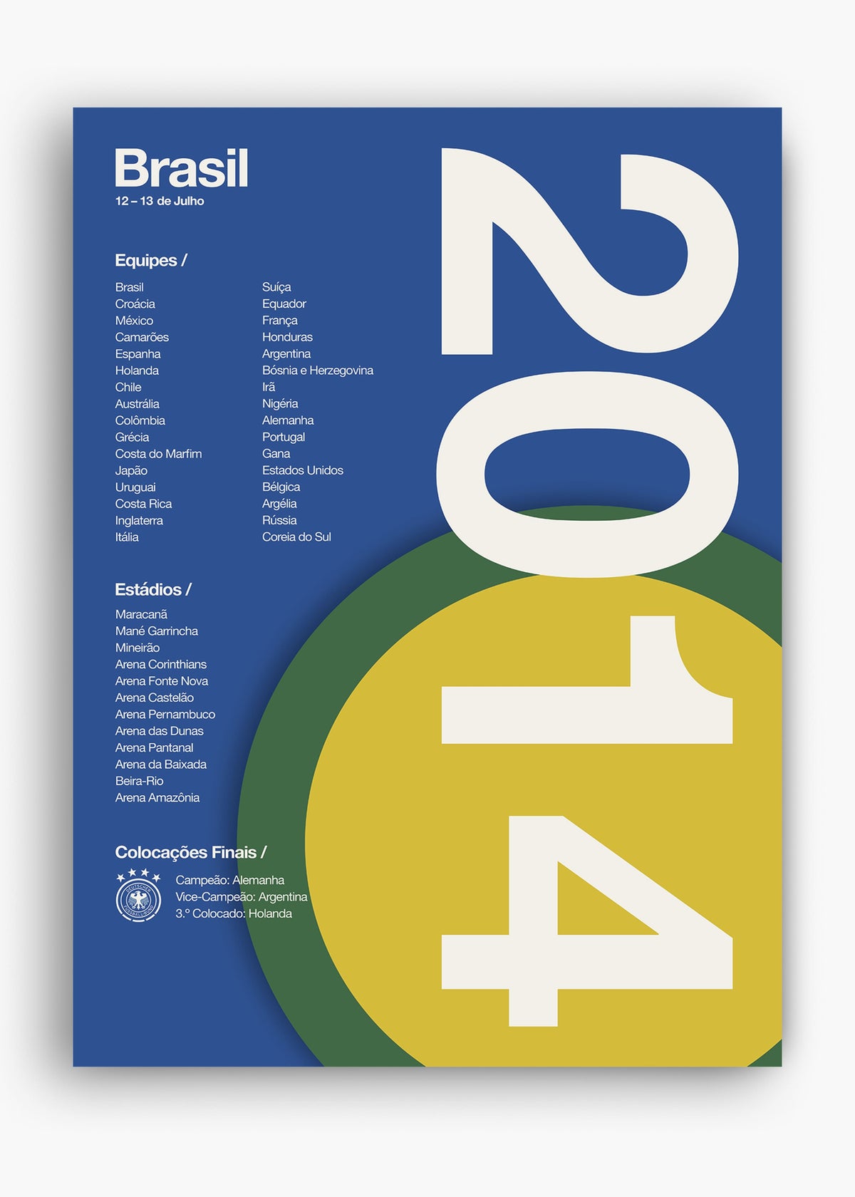 Quadro Copa do Mundo Brasil 2014