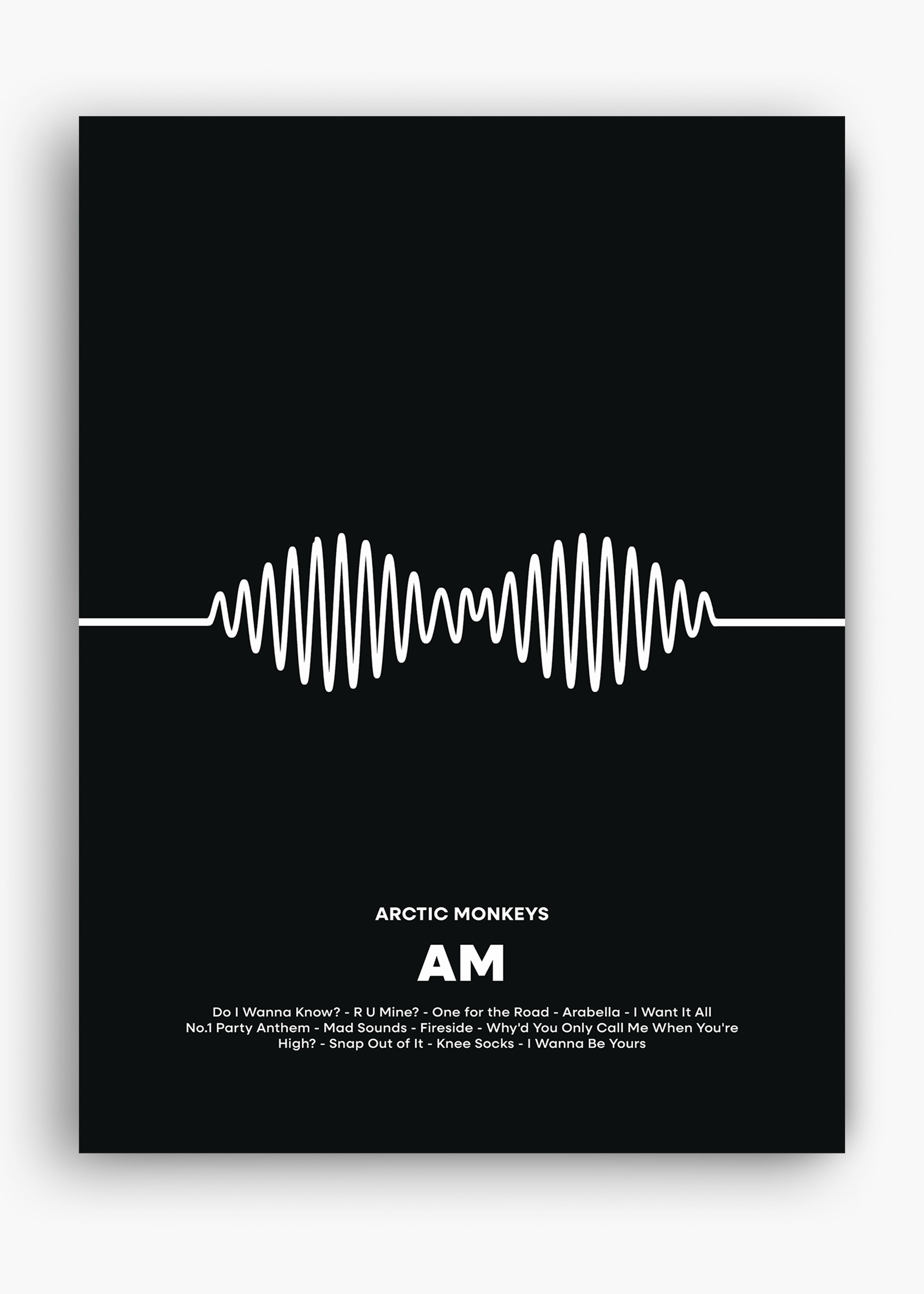 Quadro decorativo Arctic Monkeys AM — arte de rock para parede | Cübe Quadros