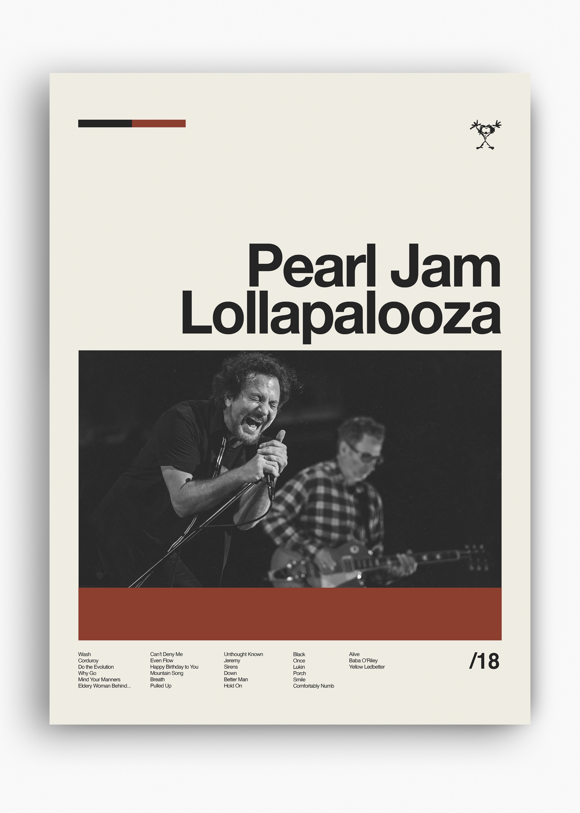 Quadro Pearl Jam Lollapalooza 2018 - 10