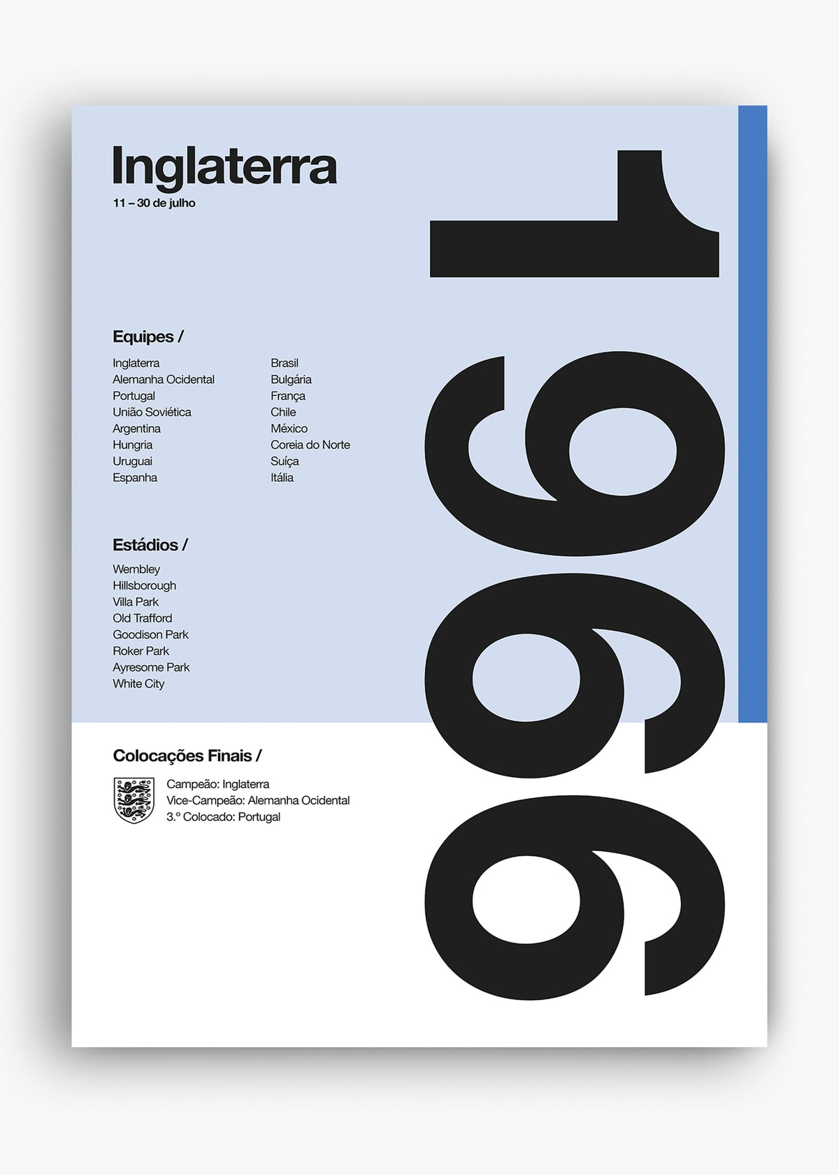Quadro Copa do Mundo Inglaterra 1966
