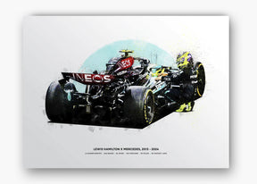 Quadro Lewis Hamilton Mercedes Last Race