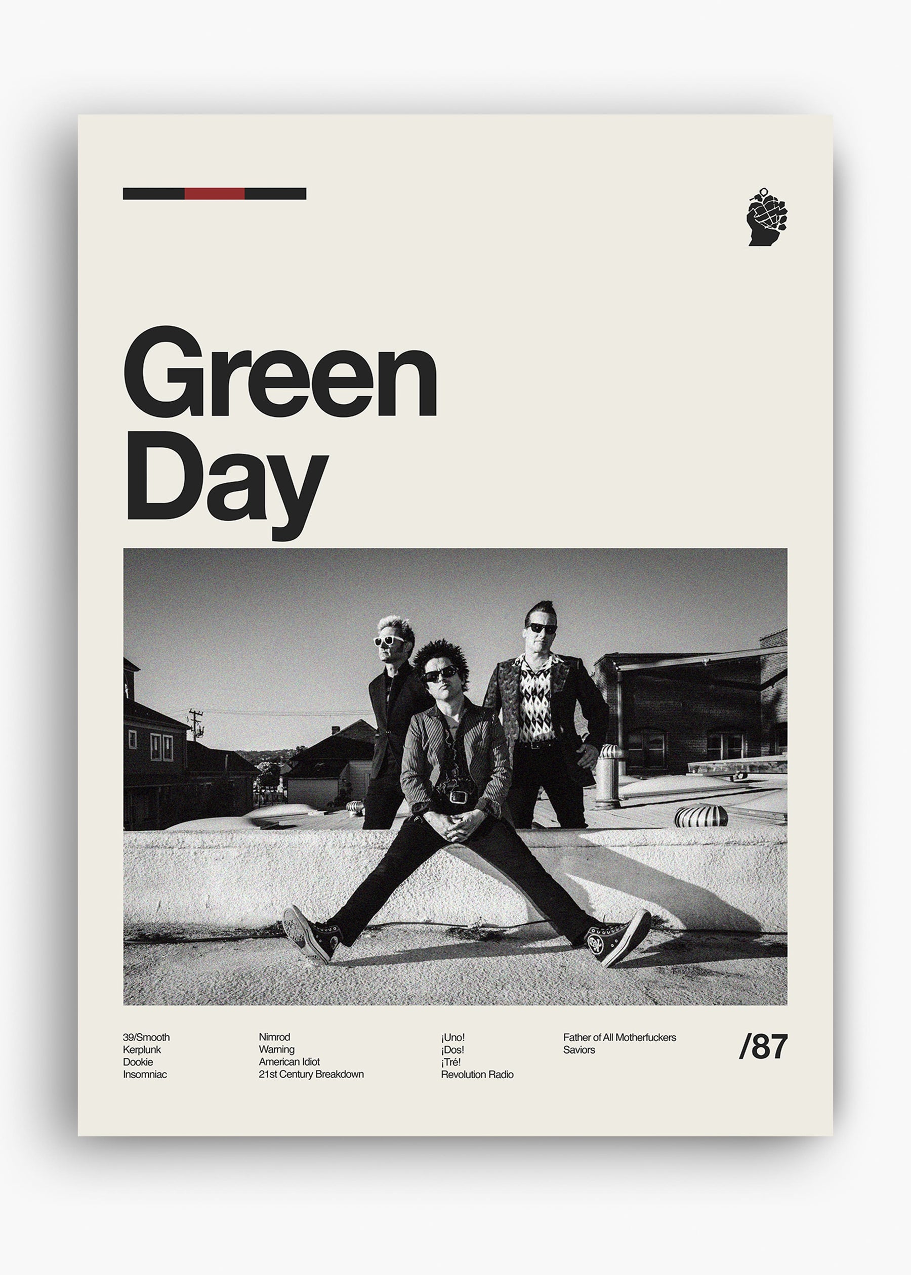 Quadro Green Day Banda