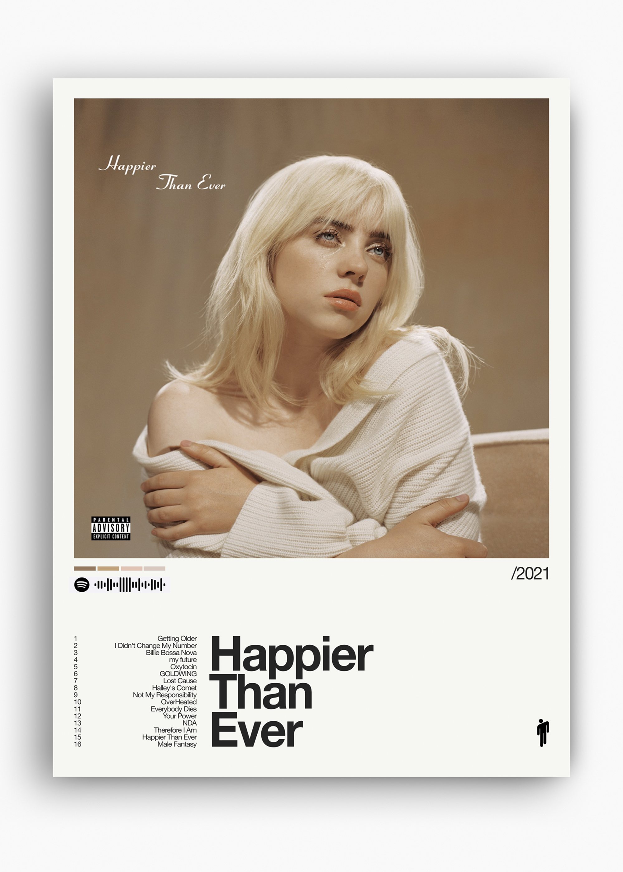 Quadro Billie Eilish Happier Than Ever II - 10