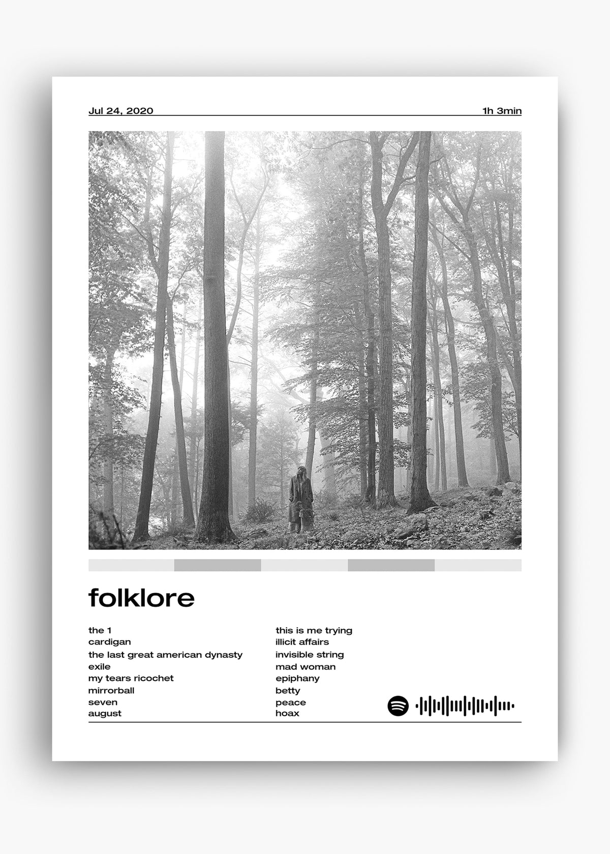 Quadro Taylor Swift Folklore