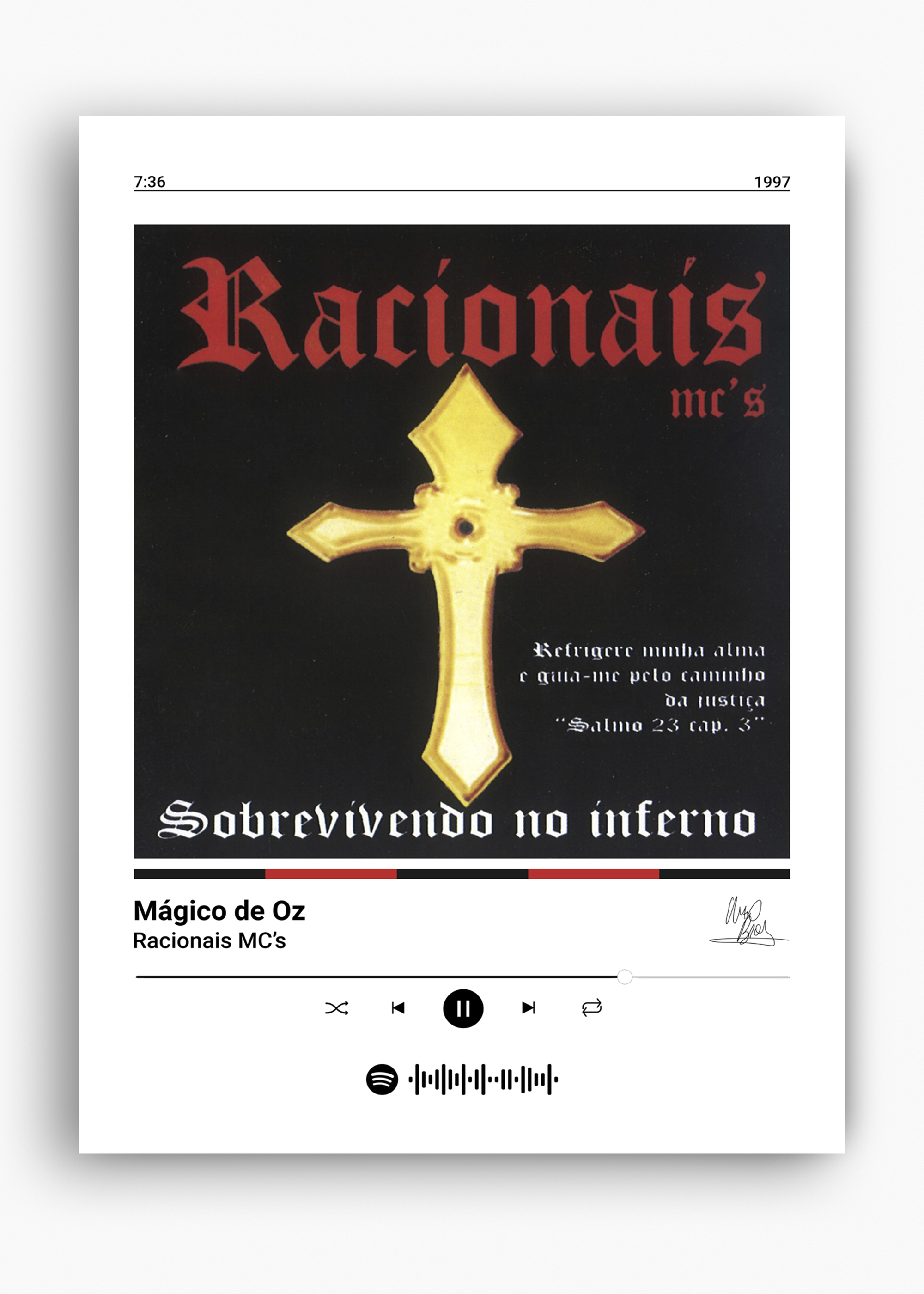 Quadro Racionais Mc's Mágico de Oz - 10