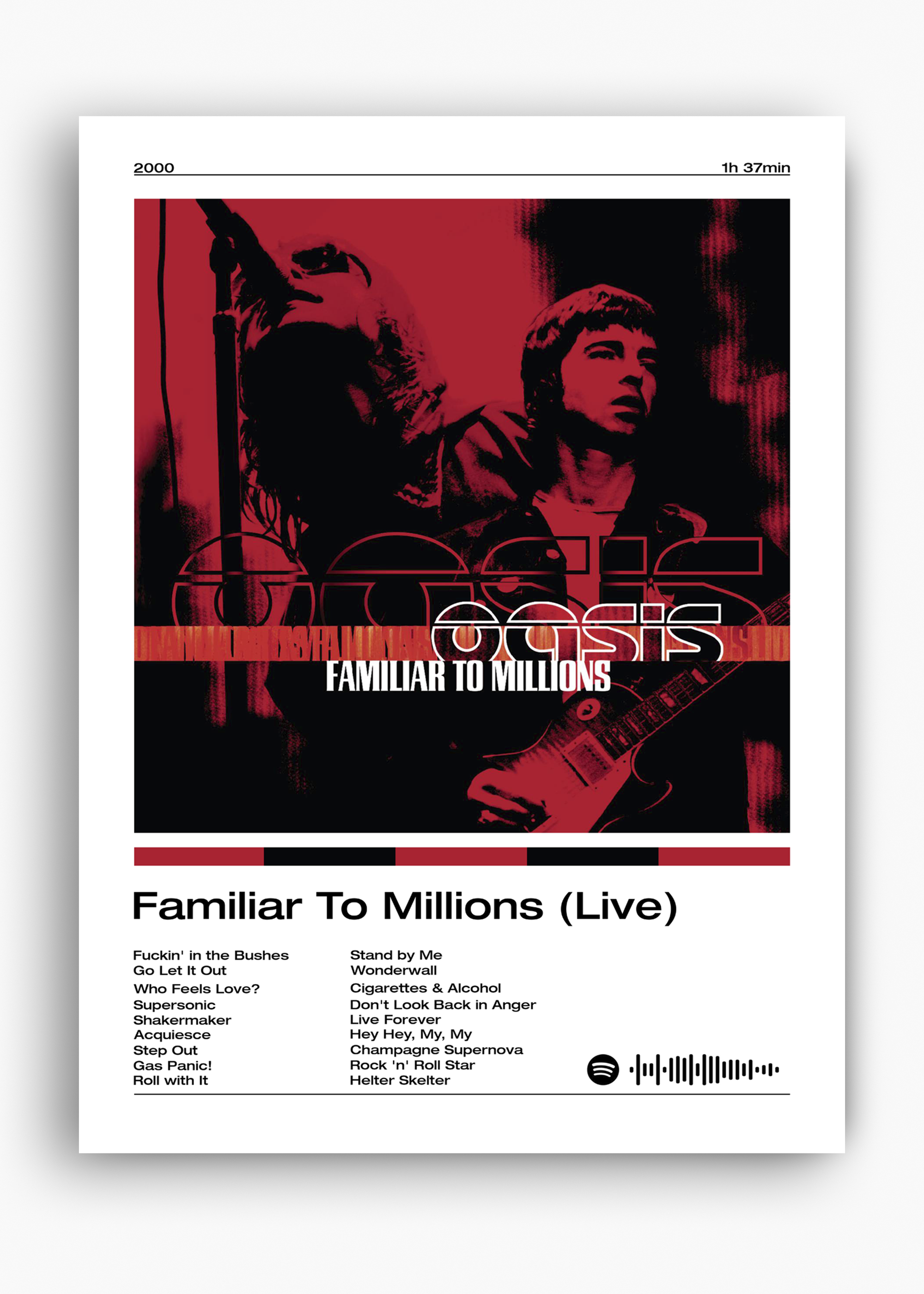 Quadro Oasis Familiar To Millions (Live) - 10