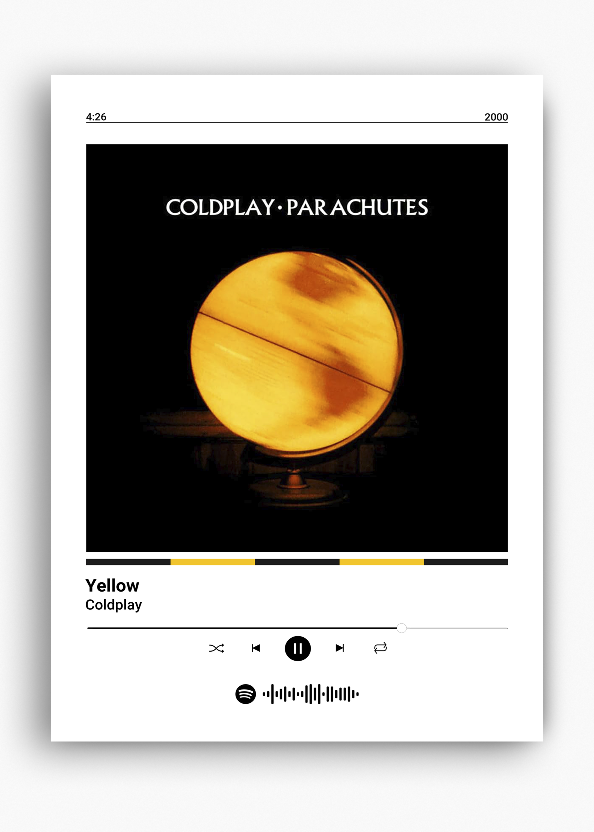 Quadro Coldplay Yellow - 10