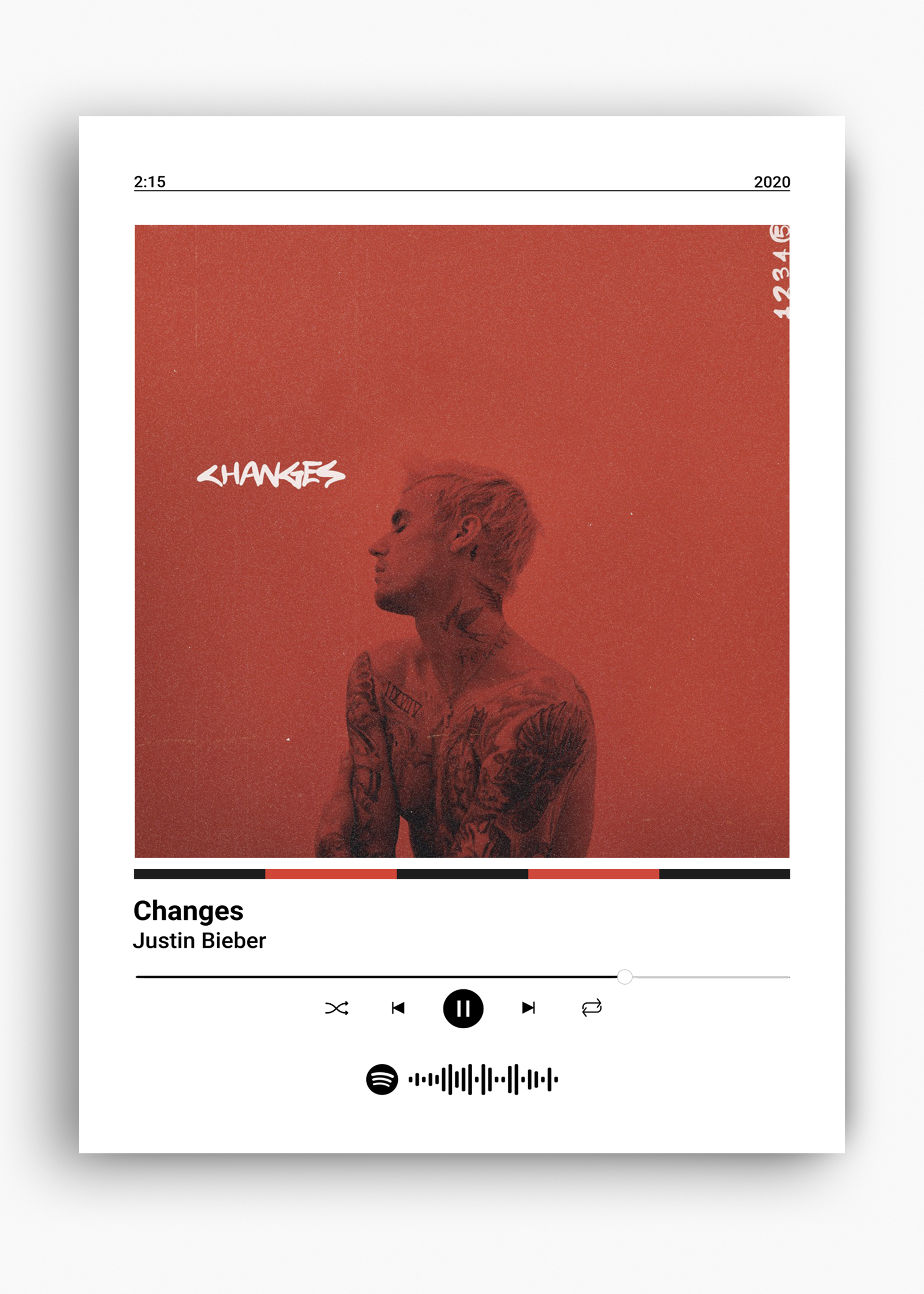 Quadro Justin Bieber Changes - 10