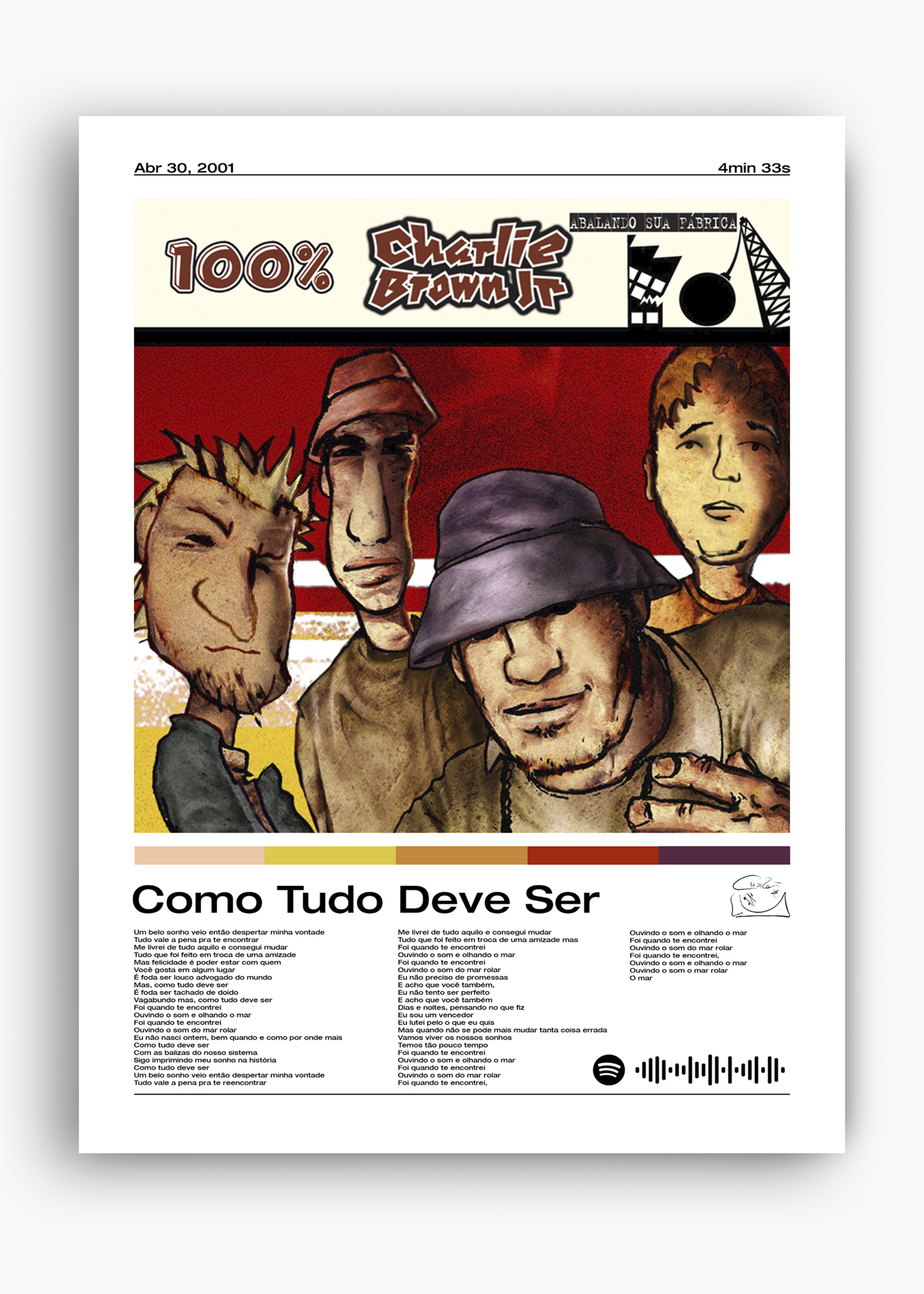 Quadro Charlie Brown Jr. Como Tudo Deve Ser - 10