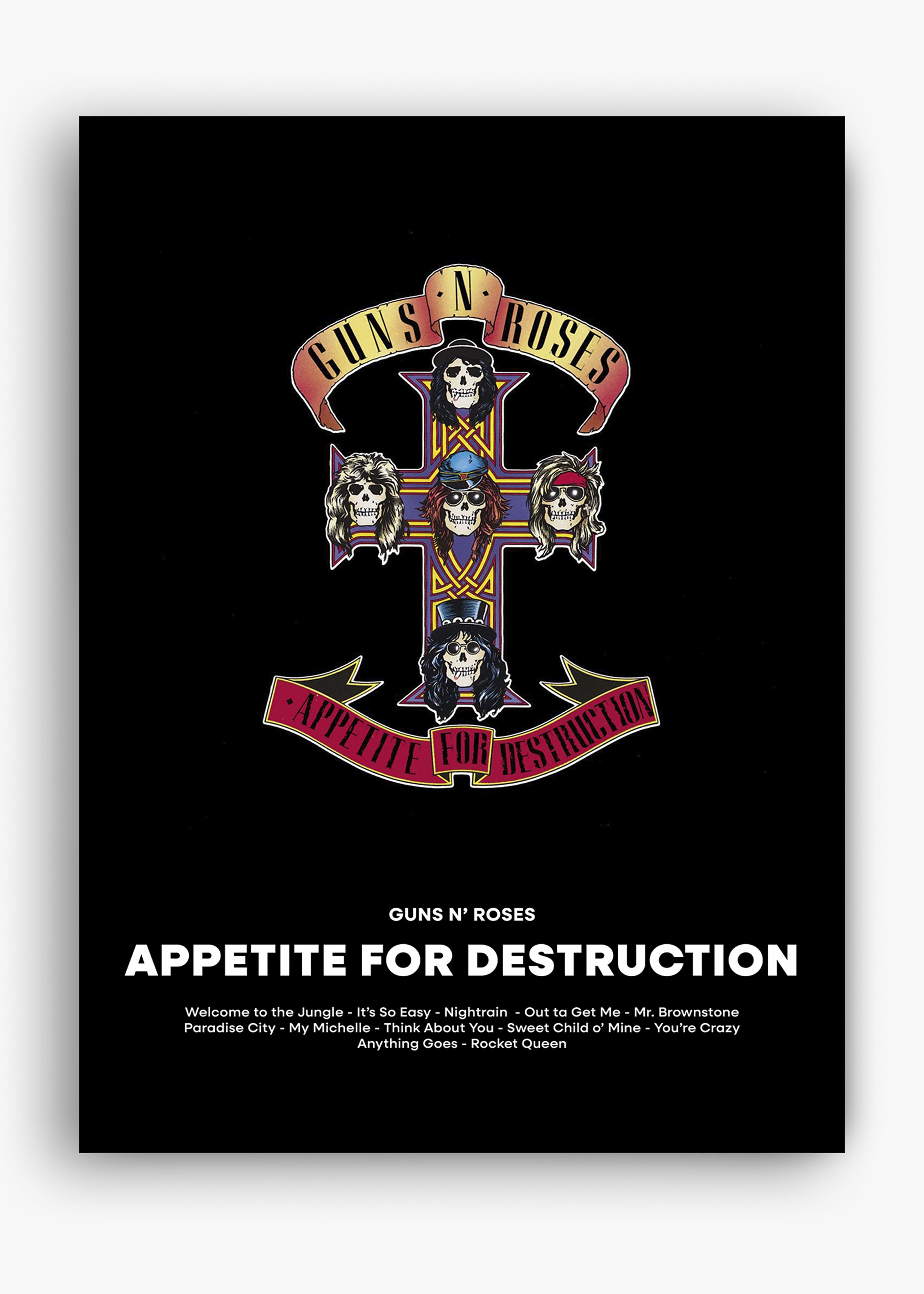 Quadro Guns N' Roses Appetite For Destruction Capa