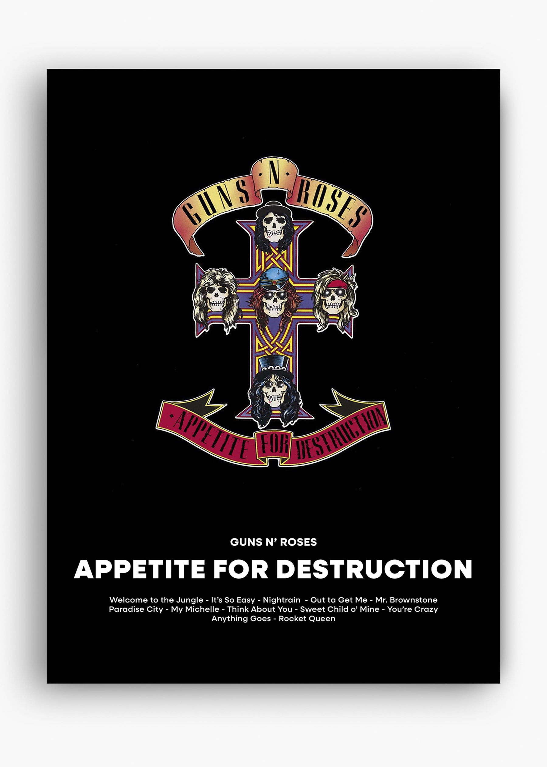 Quadro Guns N' Roses Appetite For Destruction Capa
