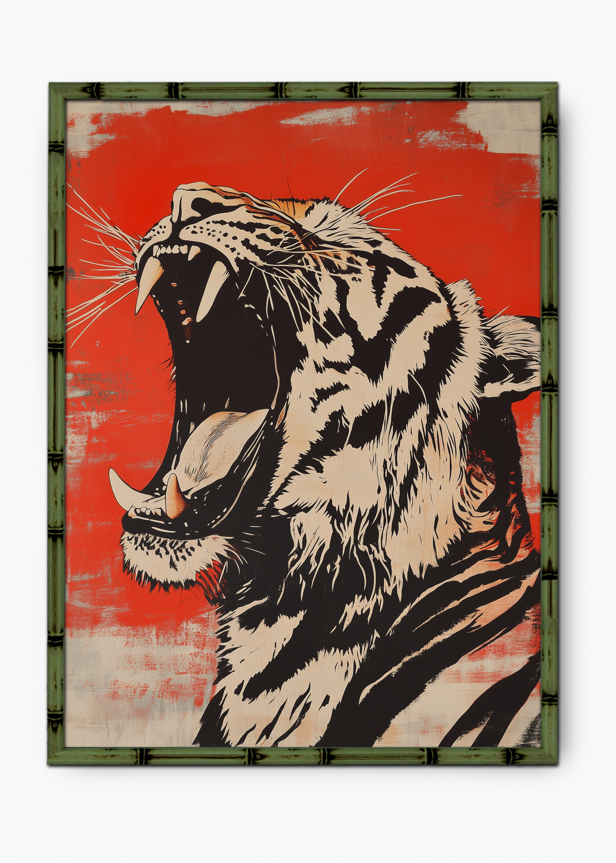 Quadro Japonês True Edição Especial Bamboo - Moldura Verde