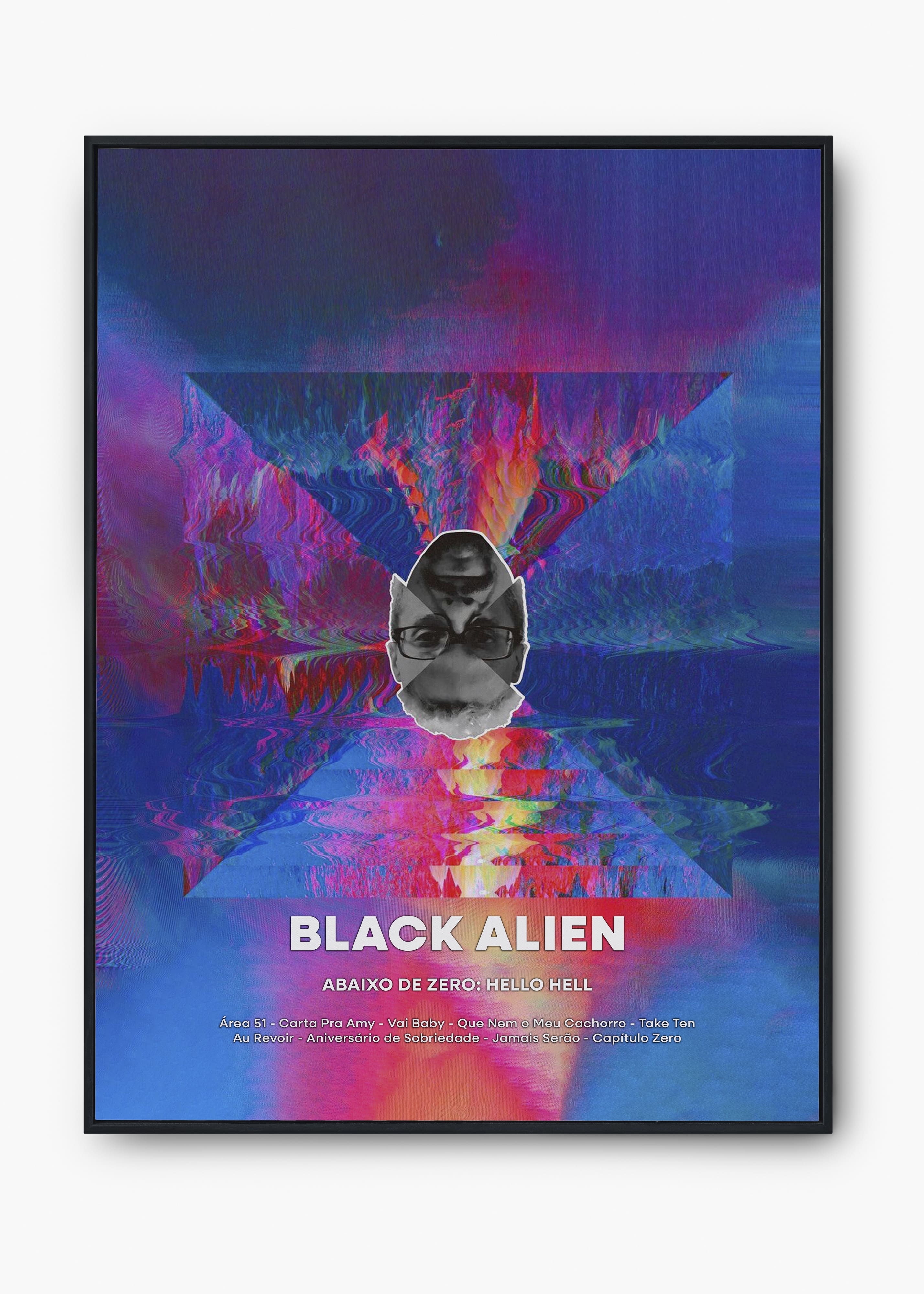 Quadro Black Allien Abaixo de Zero Hello Hell Capa
