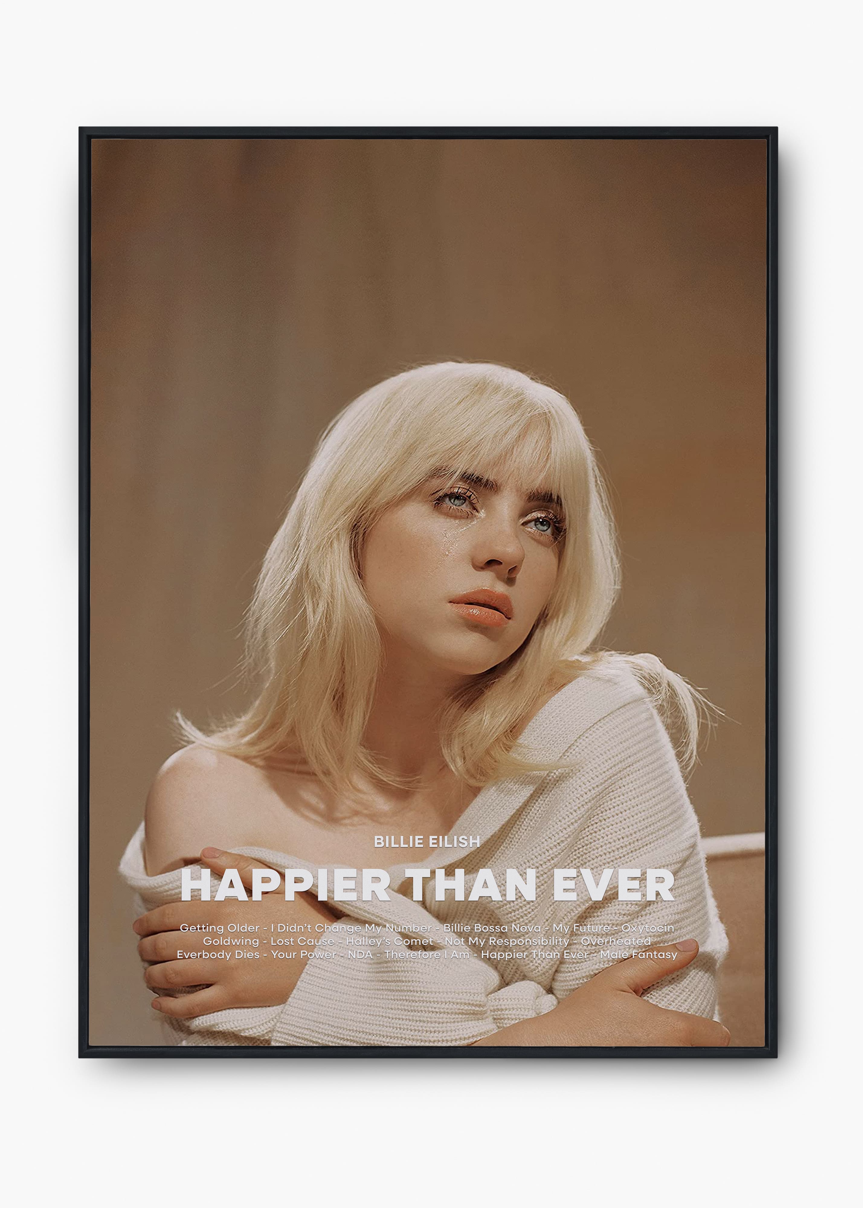Quadro Billie Eilish Happier Than Ever Capa
