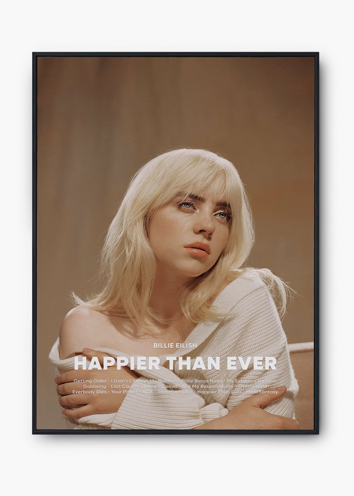 Quadro Billie Eilish Happier Than Ever Capa