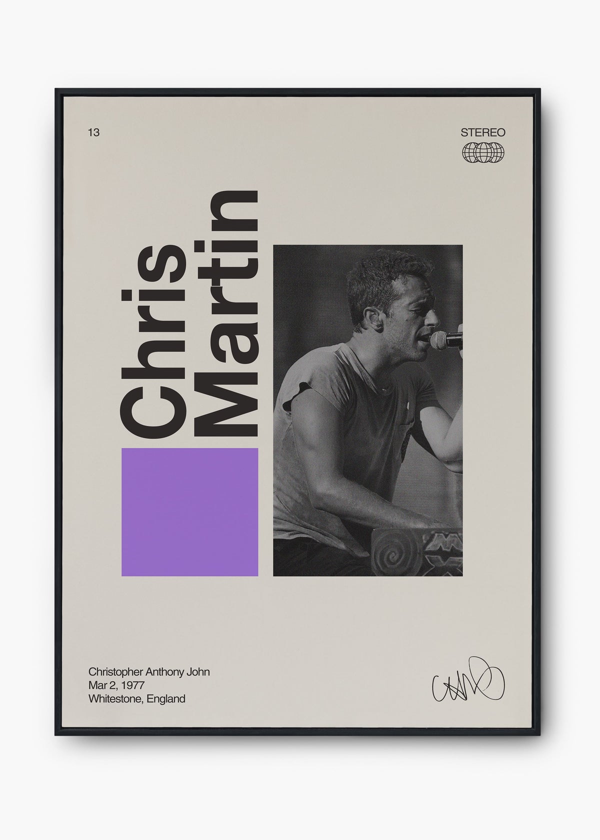 Quadro Signature Chris Martin