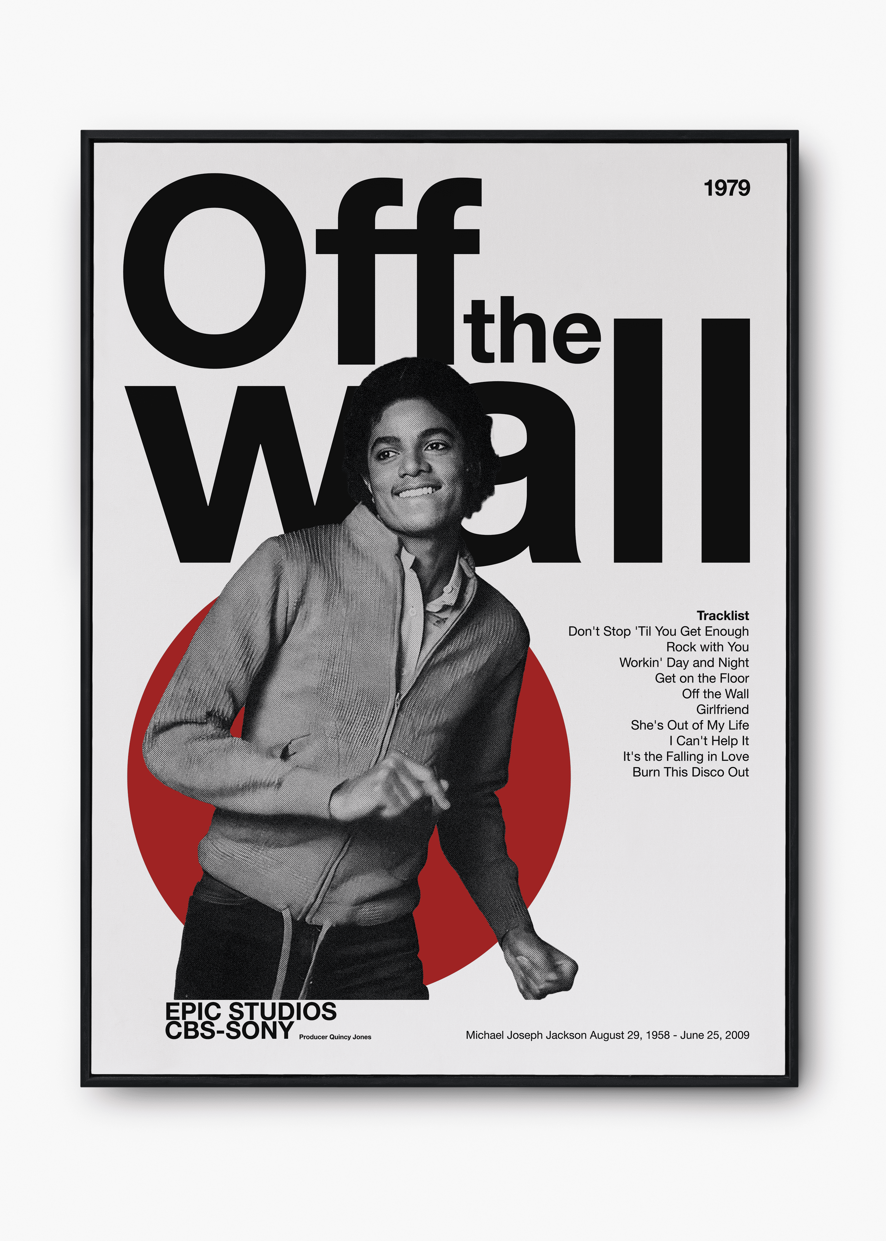 Quadro Michael Jackson Off The Wall Red