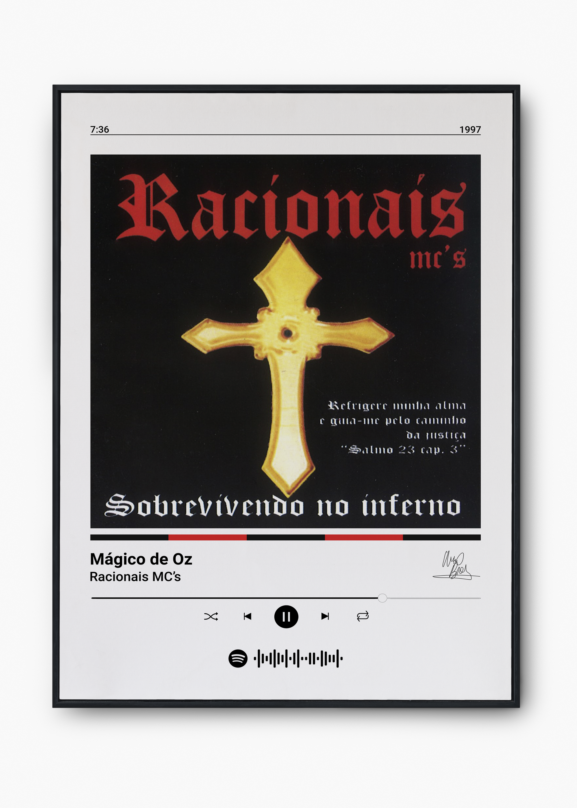 Quadro Racionais Mc's Mágico de Oz - 1