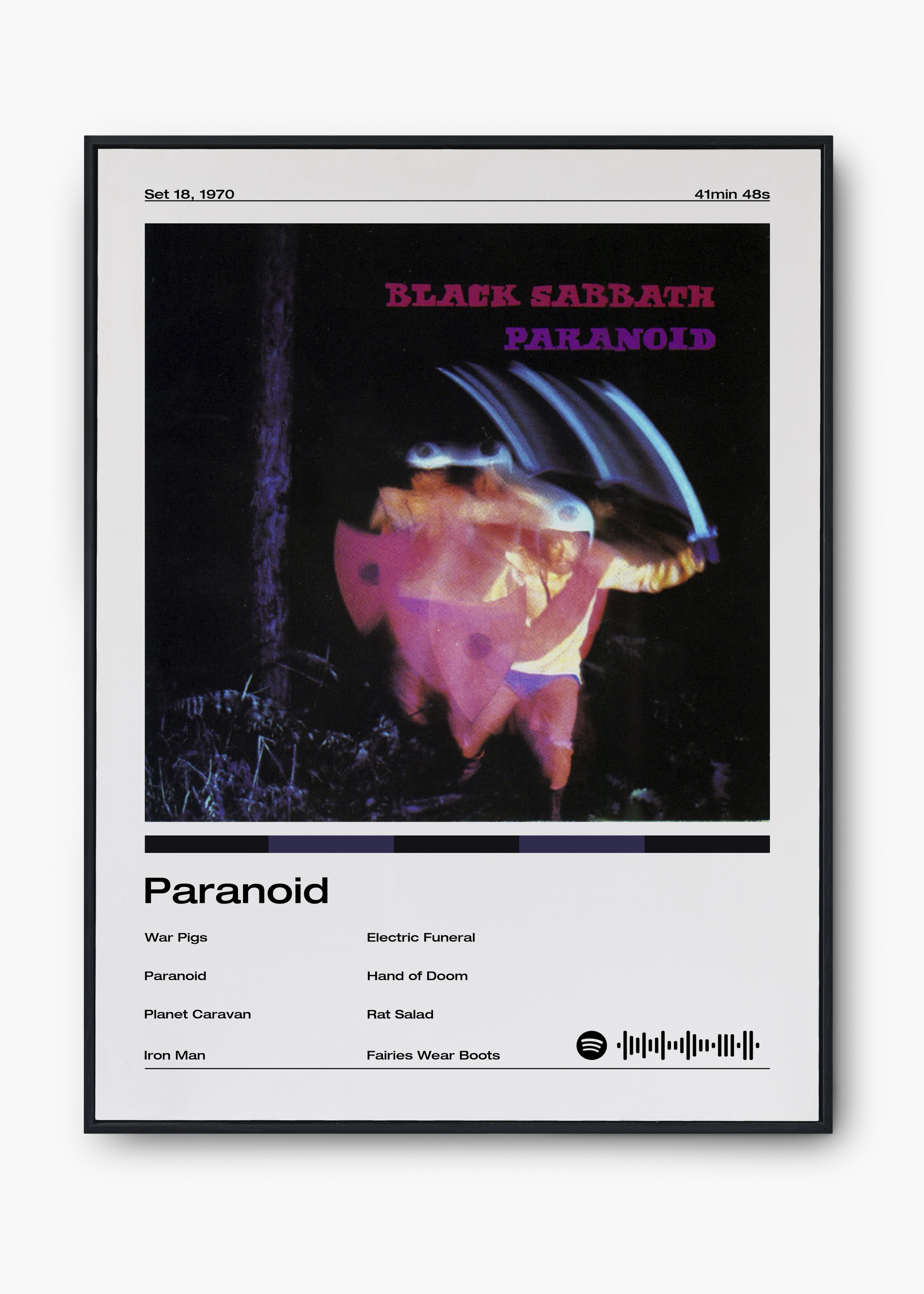 Quadro Black Sabbath Paranoid - 1
