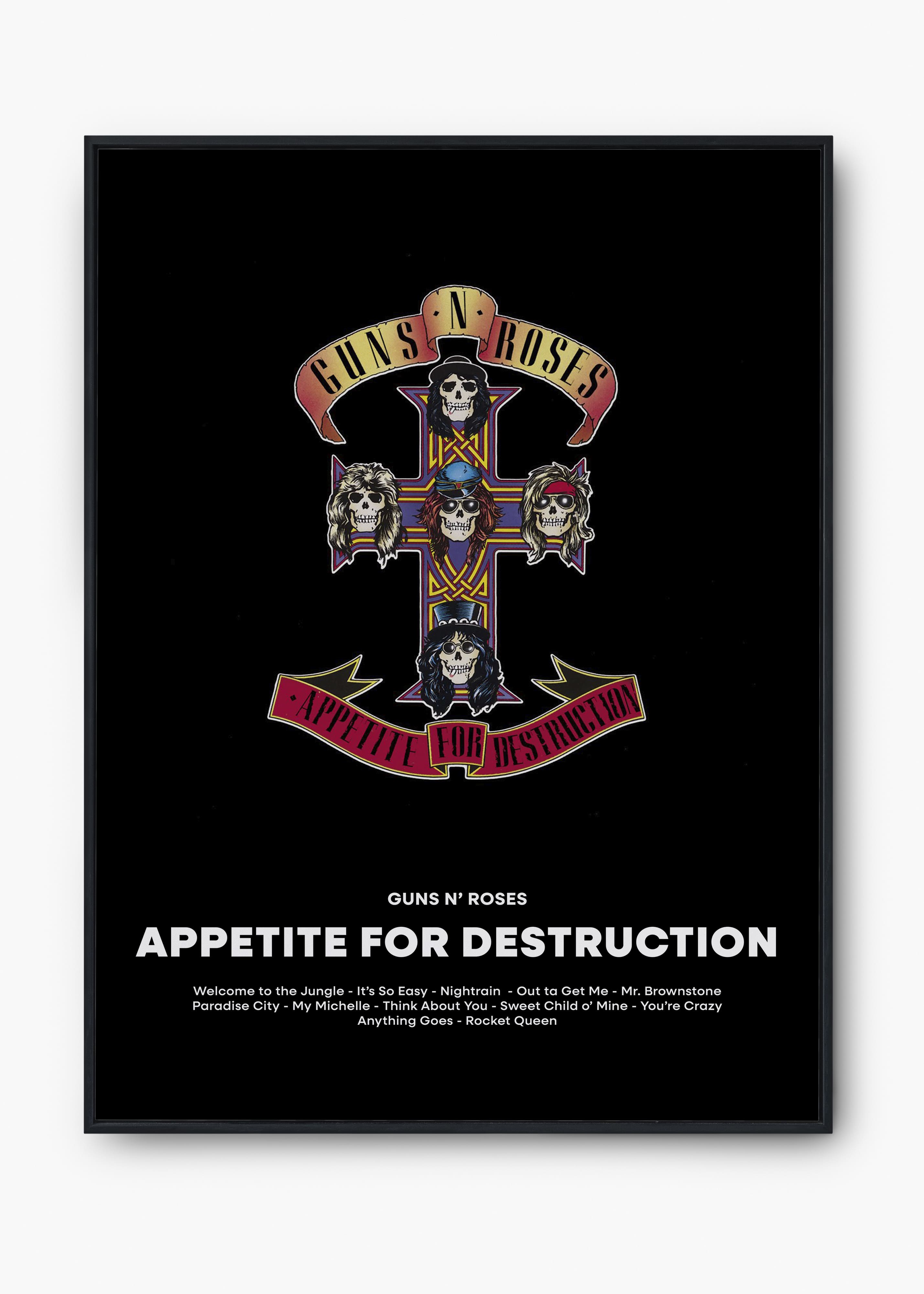 Quadro Guns N' Roses Appetite For Destruction Capa