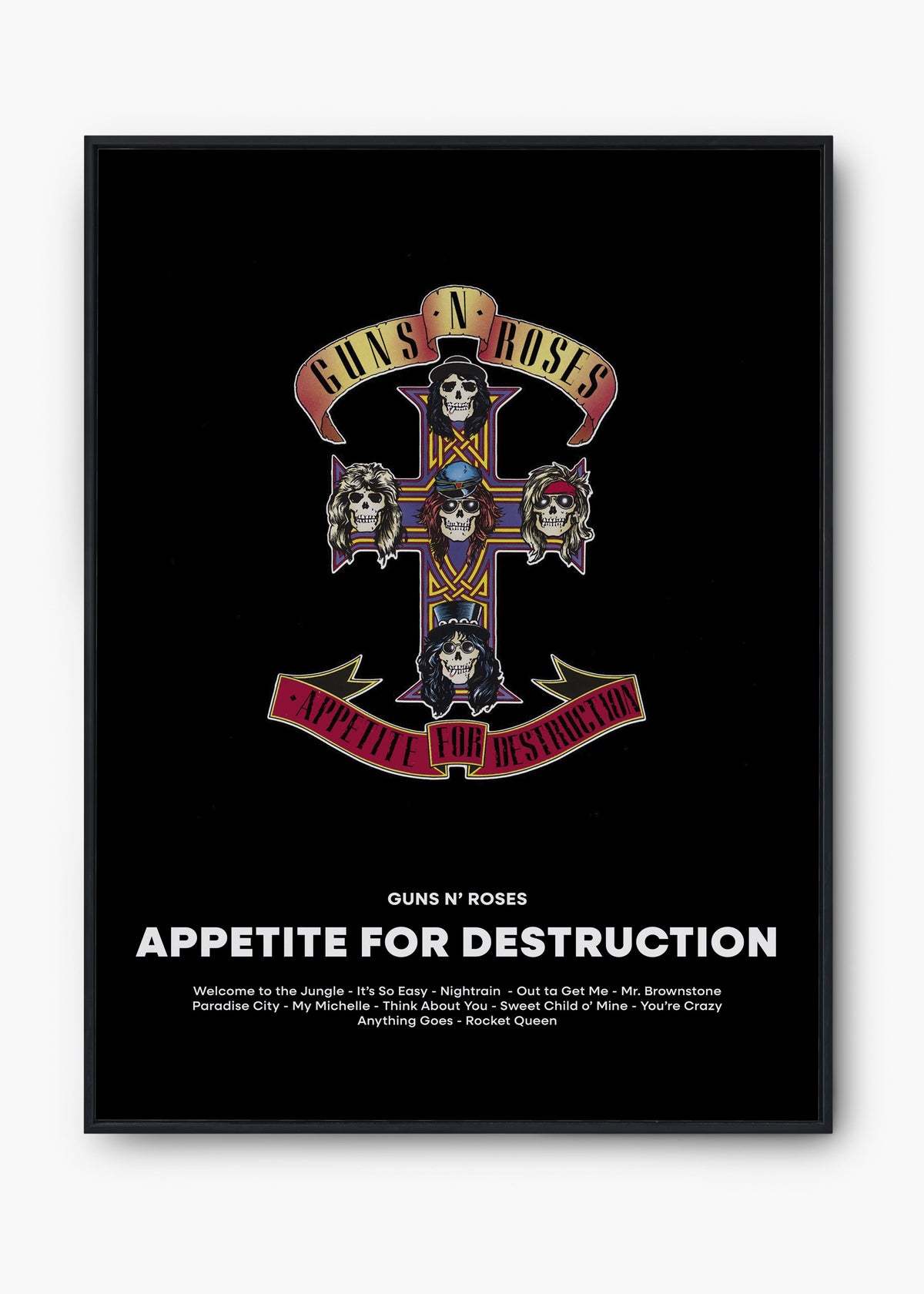 Quadro Guns N' Roses Appetite For Destruction Capa